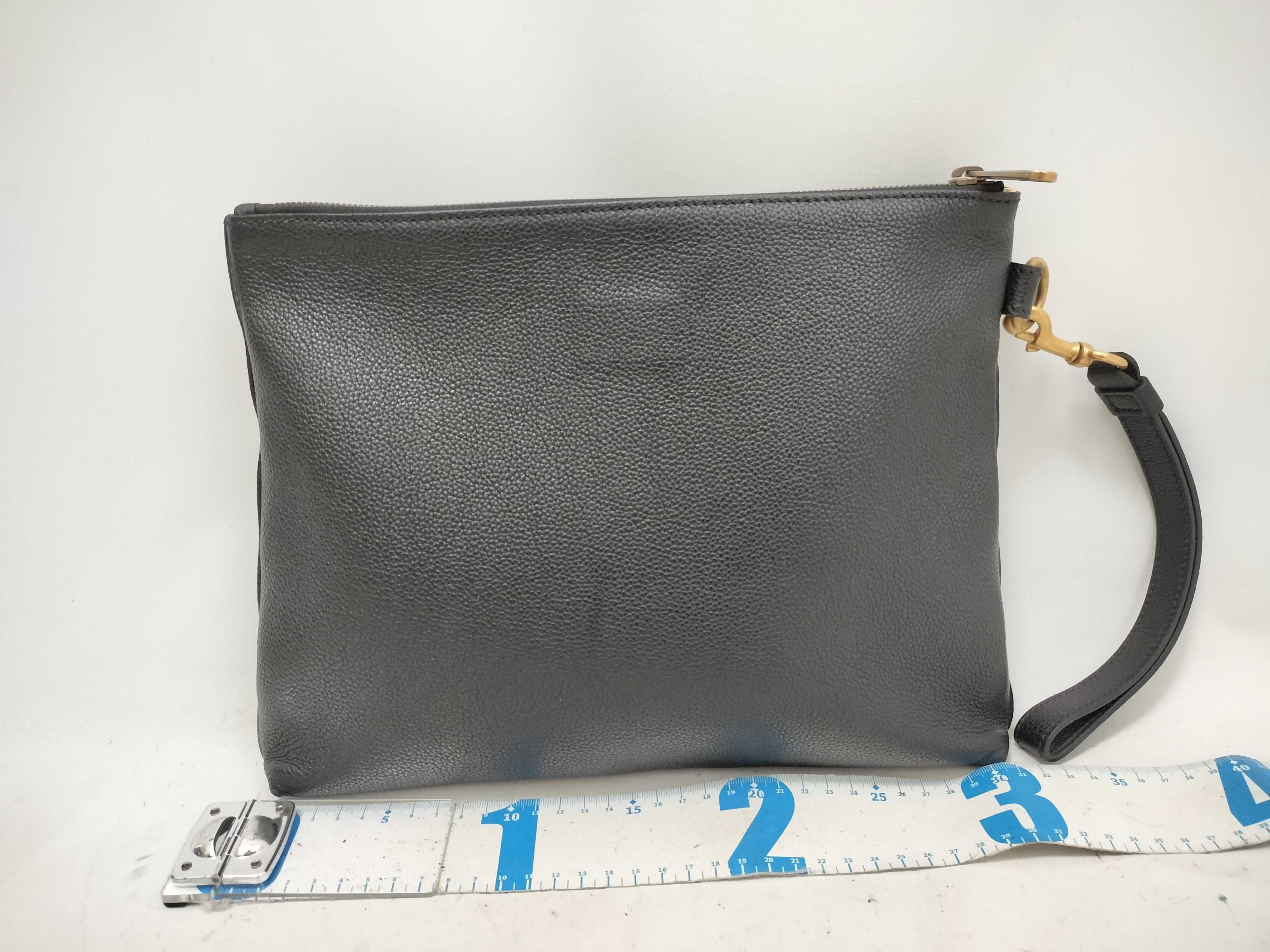 logo print clutch bag — view 2