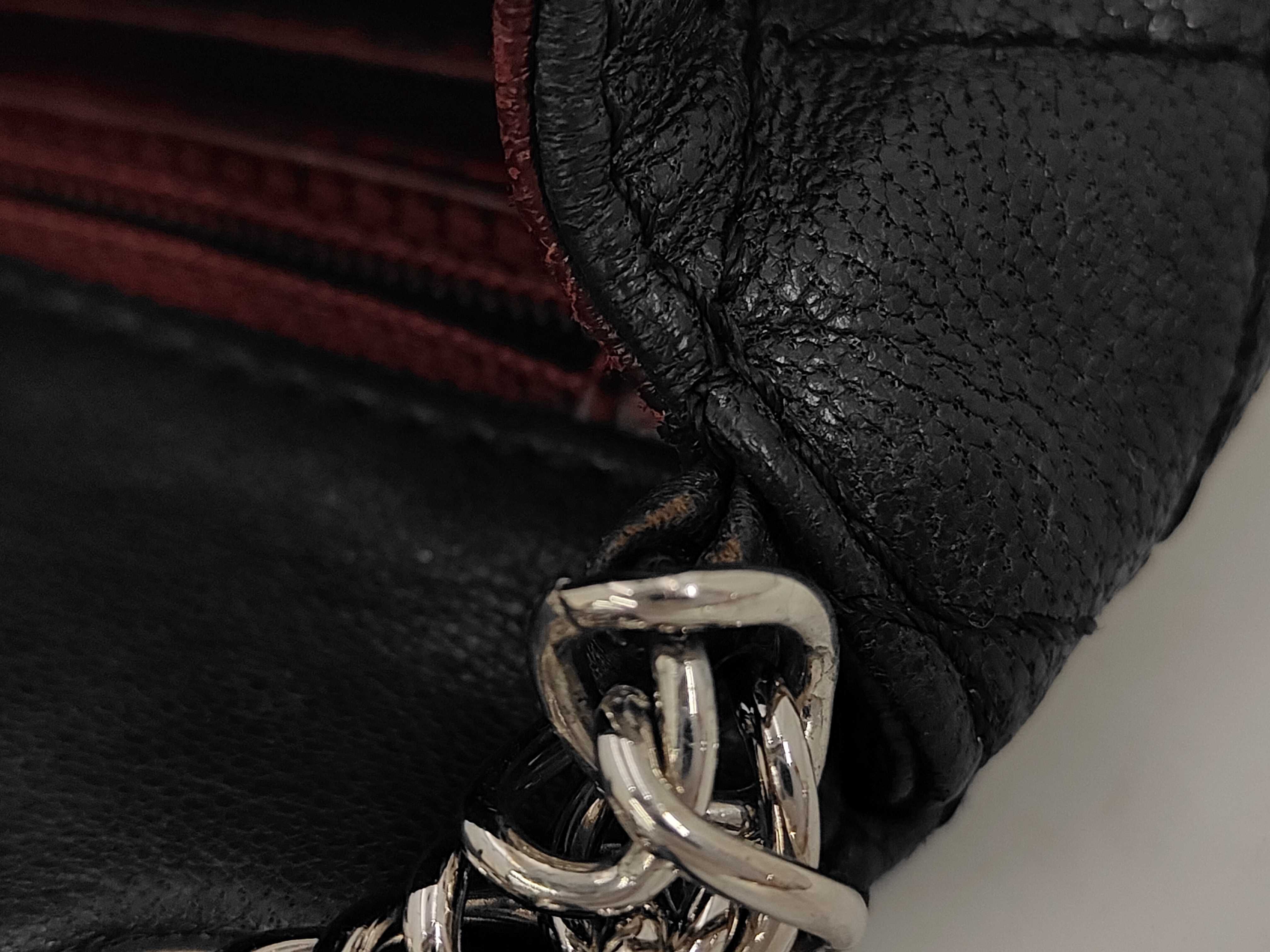 Mini Matelassé Single Chain Shoulder Bag, Size 17, Navy Lambskin, Item No. 12, A35200 — view 5