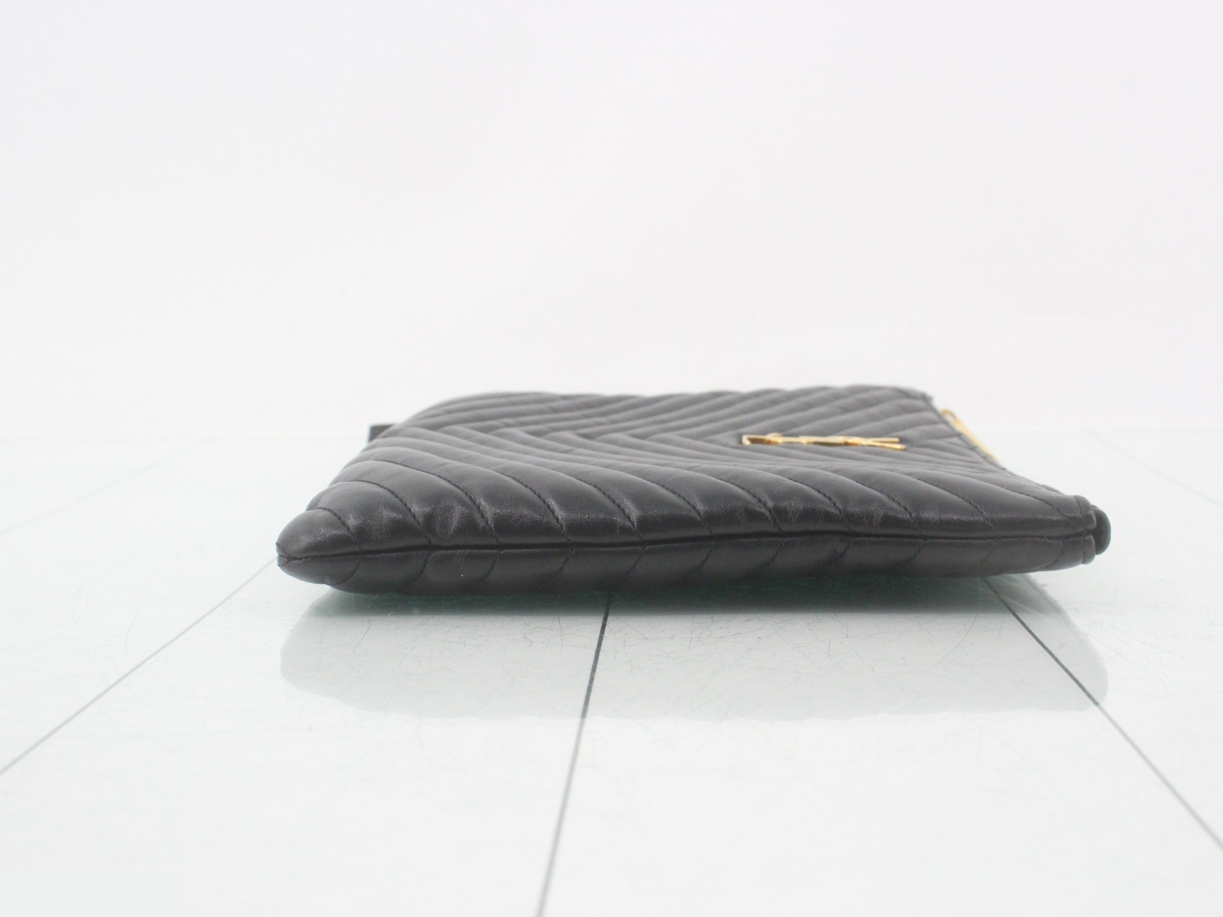 V-stitch clutch bag — view 3