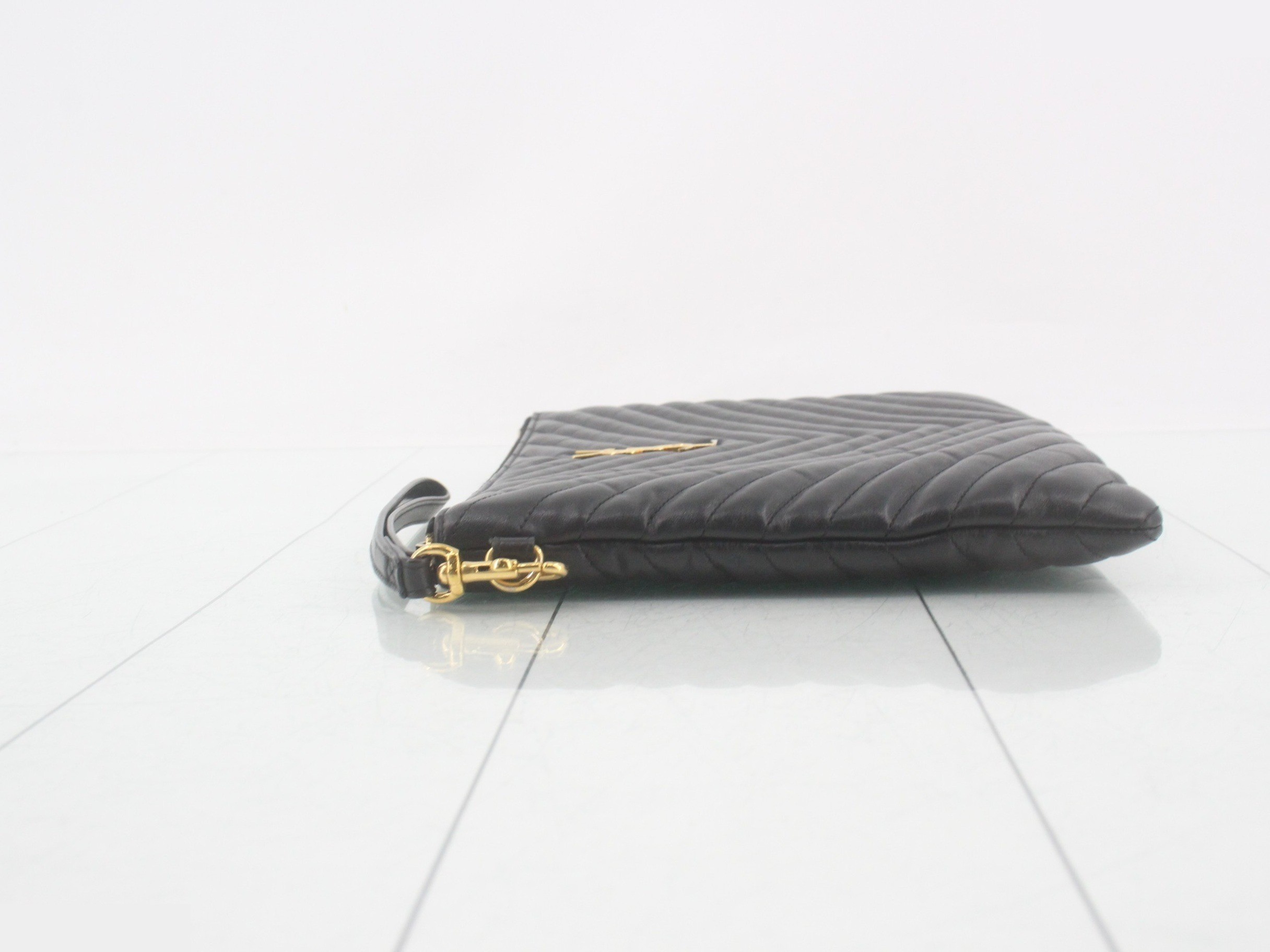 V-stitch clutch bag — view 4