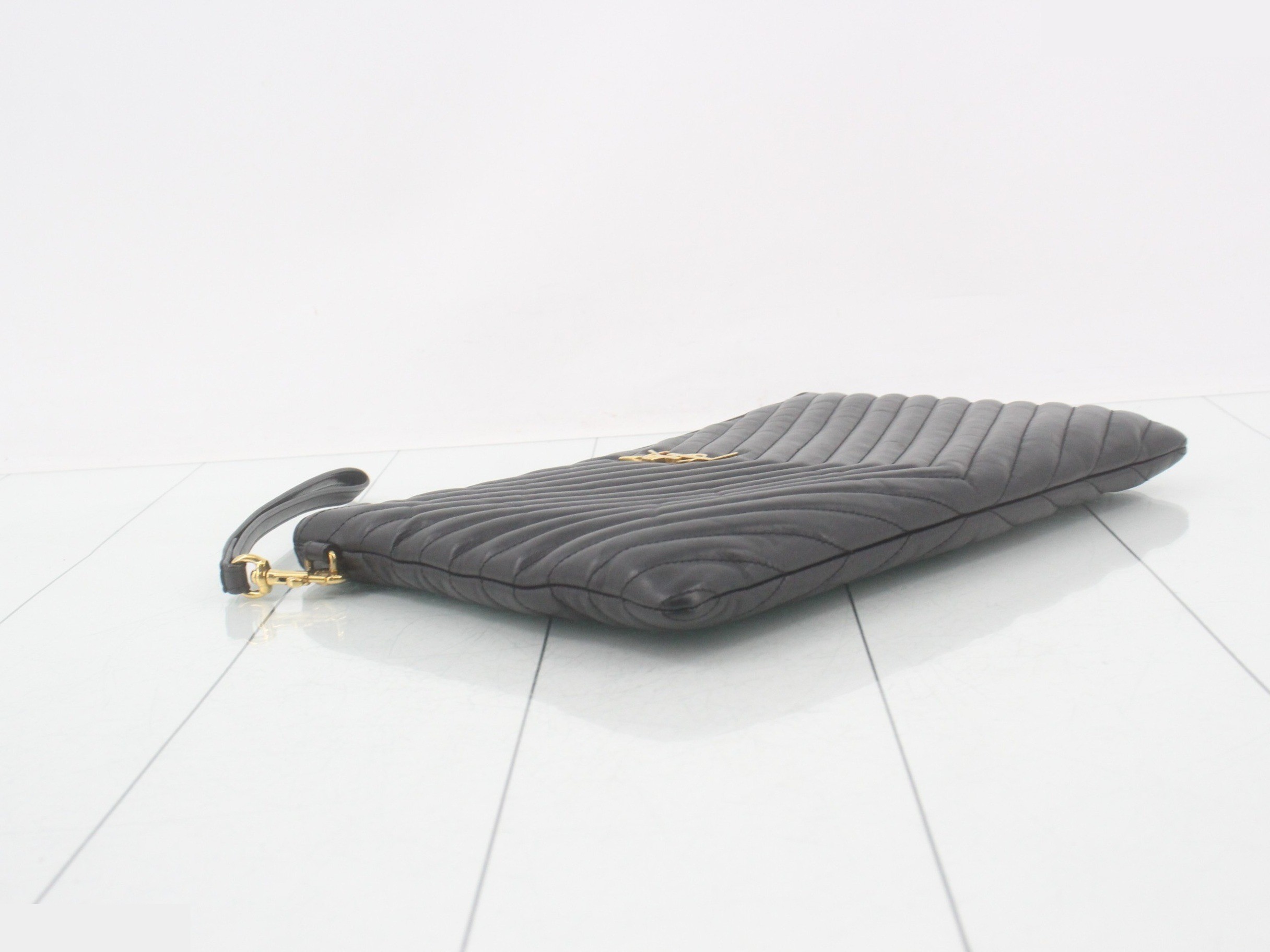 V-stitch clutch bag — view 5
