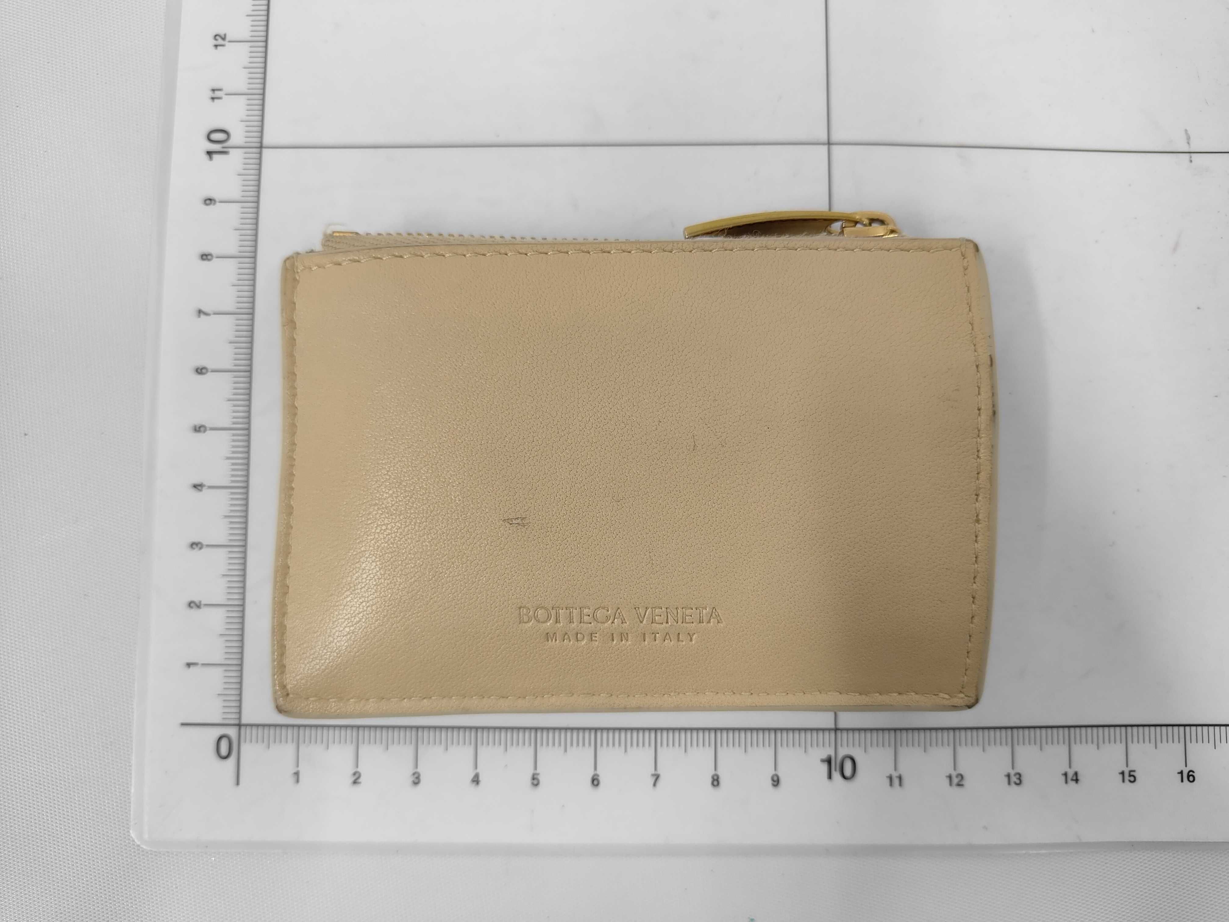 Cassette Maxi Intrecciato Leather Coin Case with Keyring — view 2
