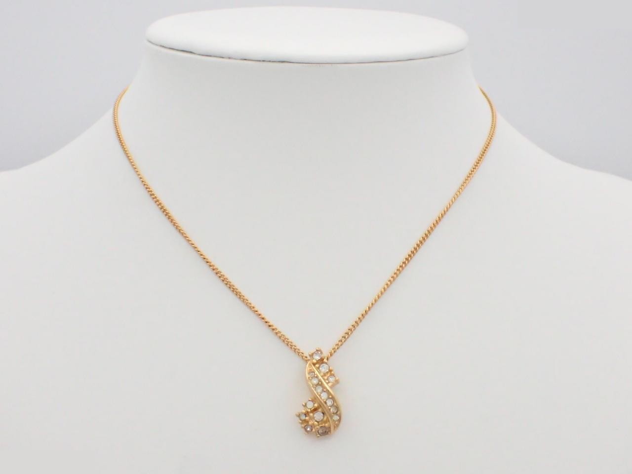 Rhinestone necklace, chain approximately 38cm — view 3