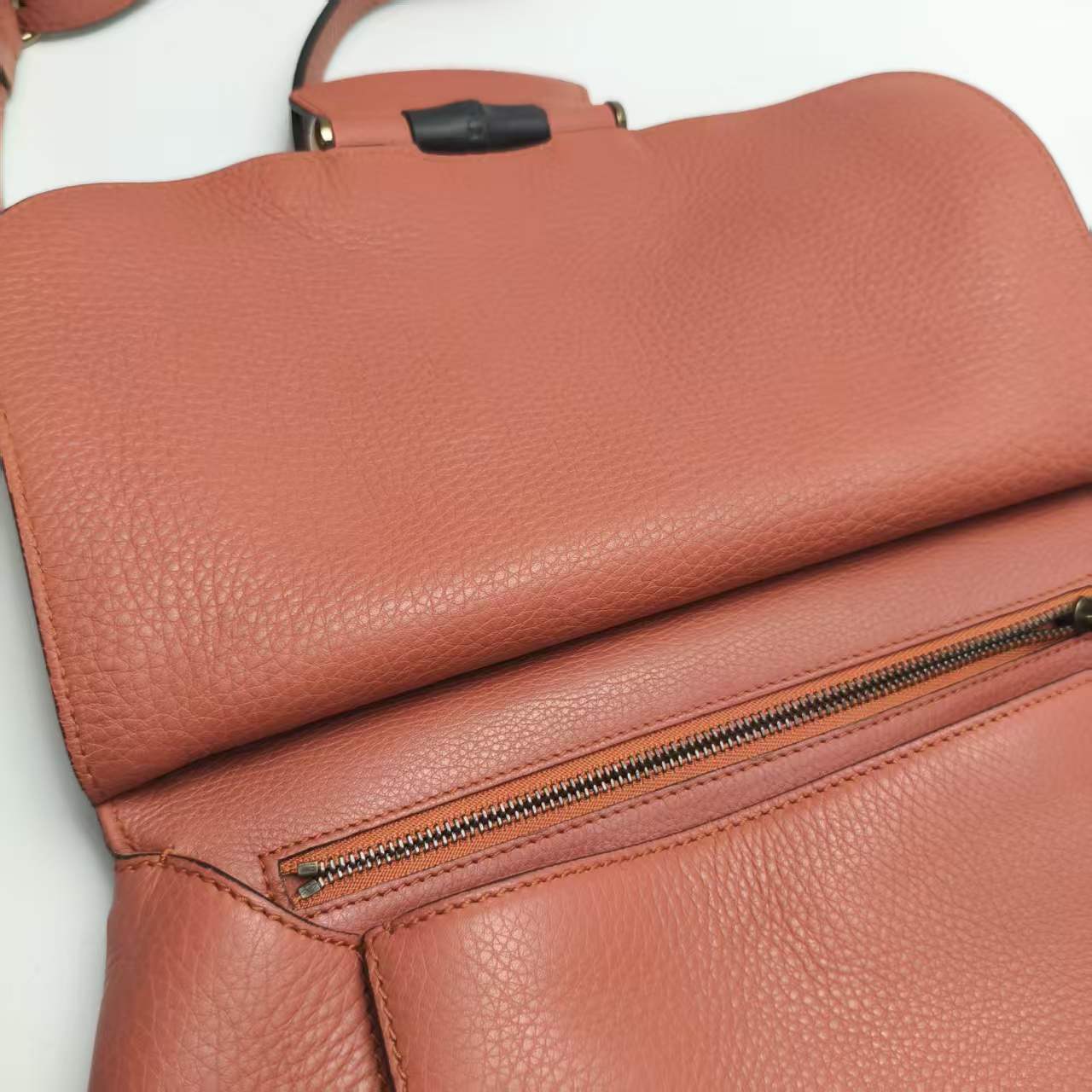 【*Shipped from: China*】GUCCI Bamboo Leather Shoulder Bag 0525040 — view 7