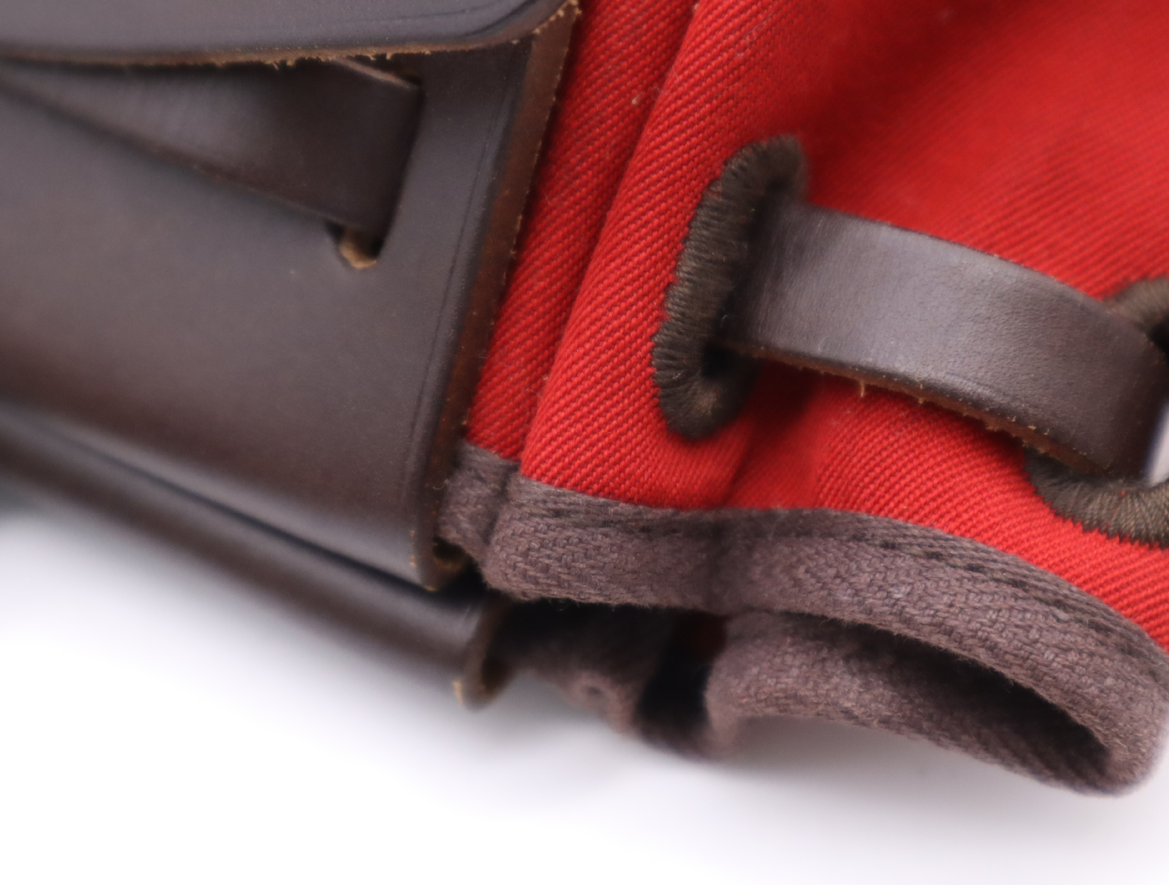 Canvas x Leather Herbag Cabas PM Tote Bag, Red, Gold Hardware, Includes Replacement Bag, Dust Bag, and Box, G Stamp, 2003 Tote Bag — view 11