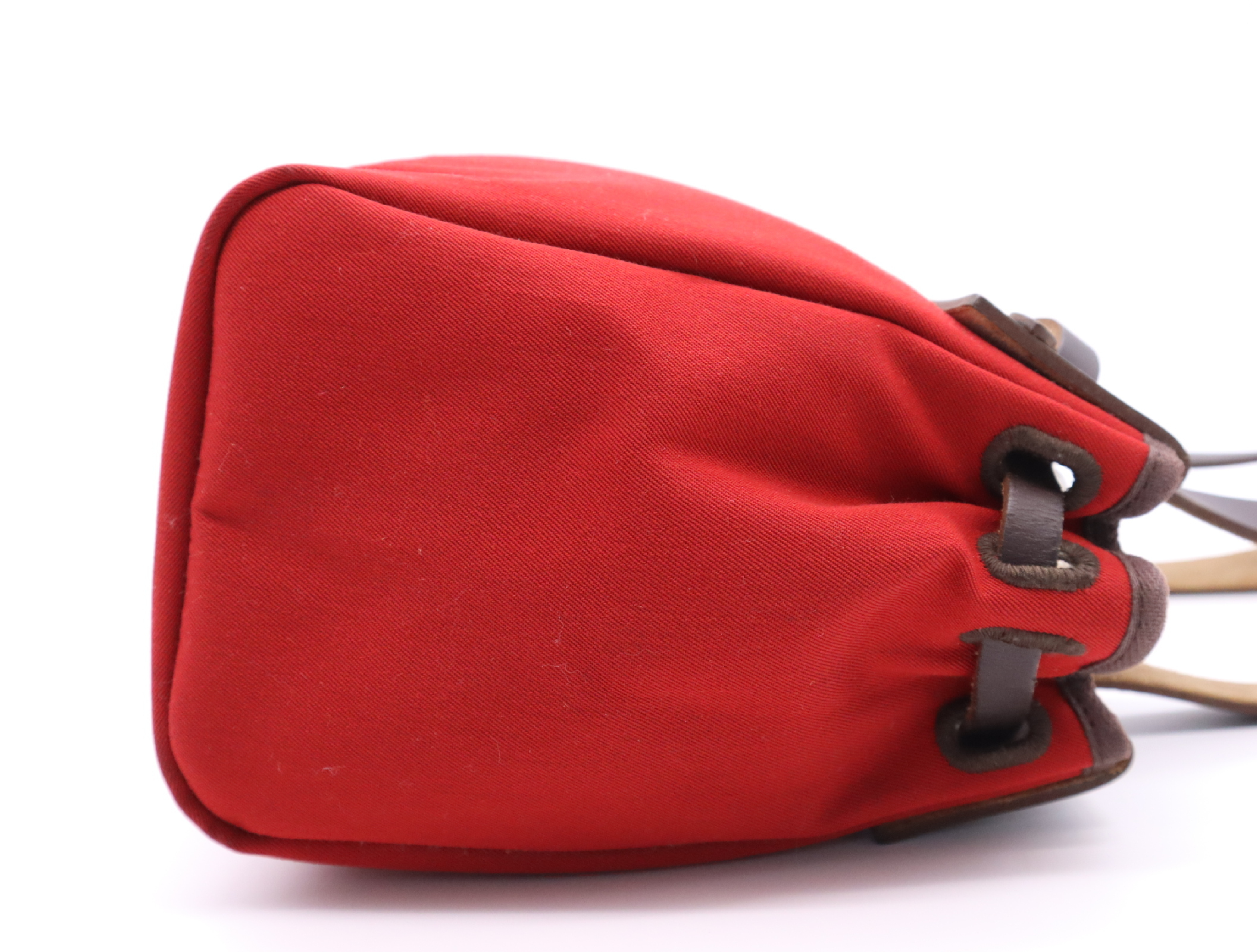 Canvas x Leather Herbag Cabas PM Tote Bag, Red, Gold Hardware, Includes Replacement Bag, Dust Bag, and Box, G Stamp, 2003 Tote Bag — view 5
