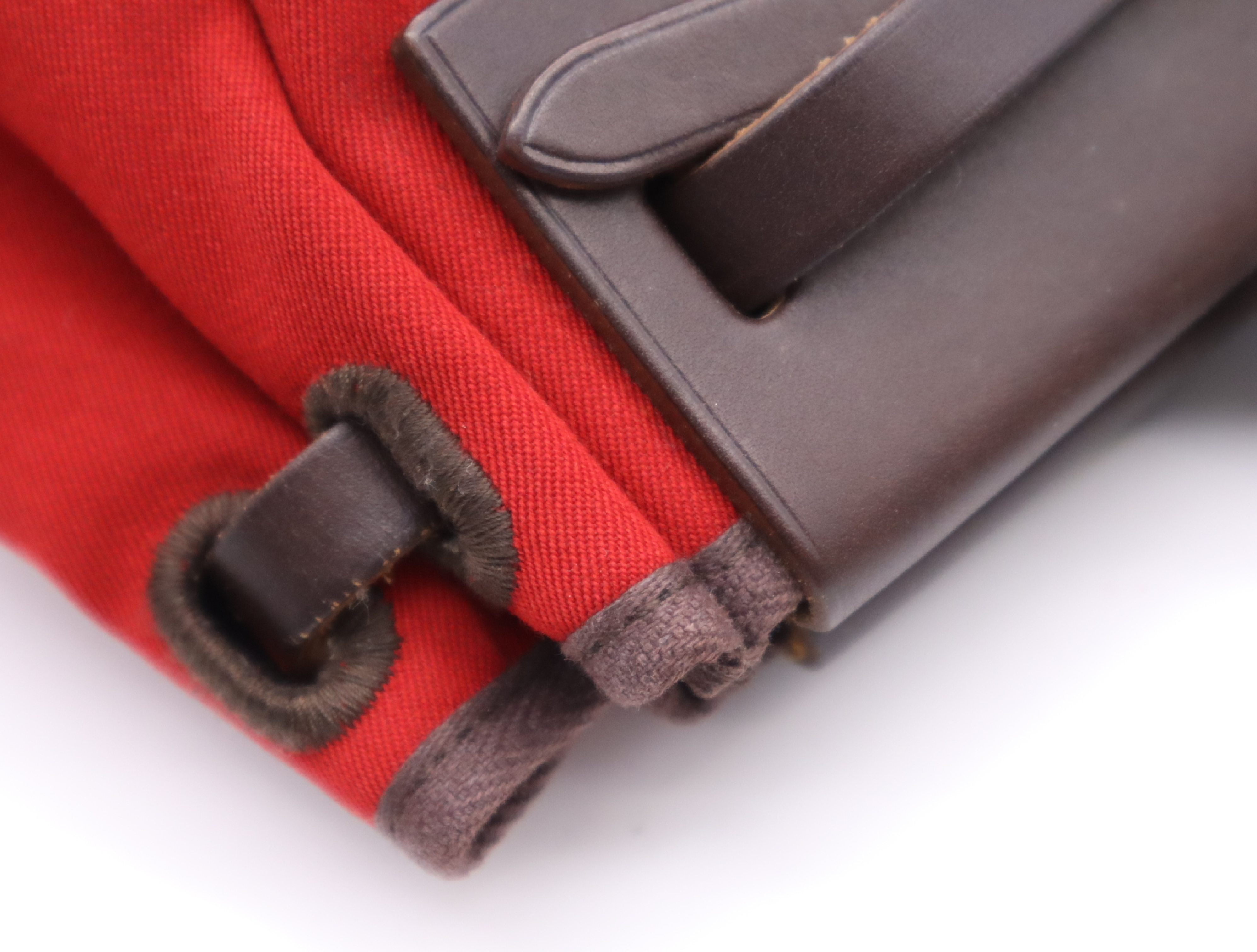 Canvas x Leather Herbag Cabas PM Tote Bag, Red, Gold Hardware, Includes Replacement Bag, Dust Bag, and Box, G Stamp, 2003 Tote Bag — view 8
