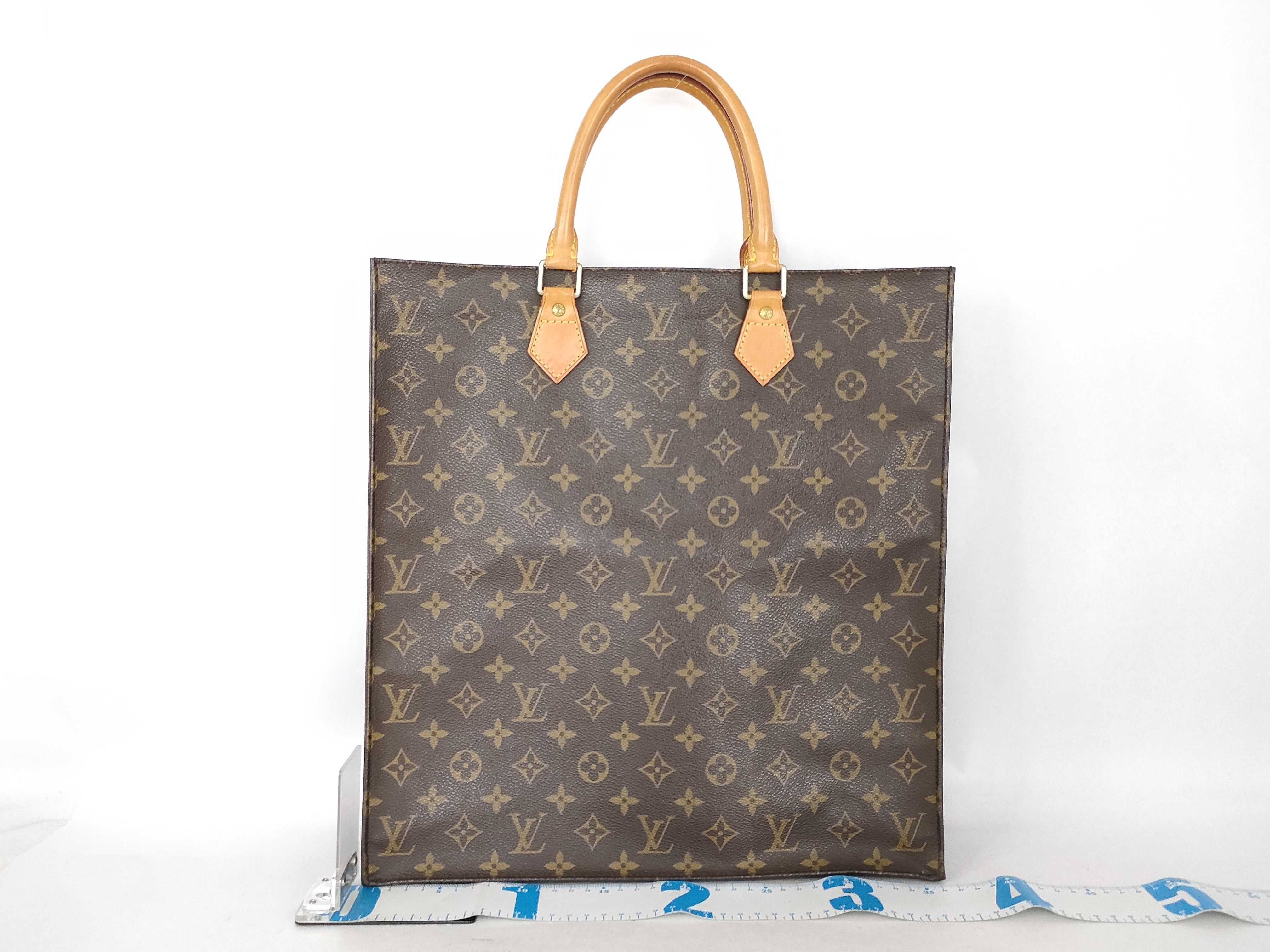 Monogram Louis Vuitton Monogram Sac Plat M51140 Handbag (VO8203) Handbag — view 2