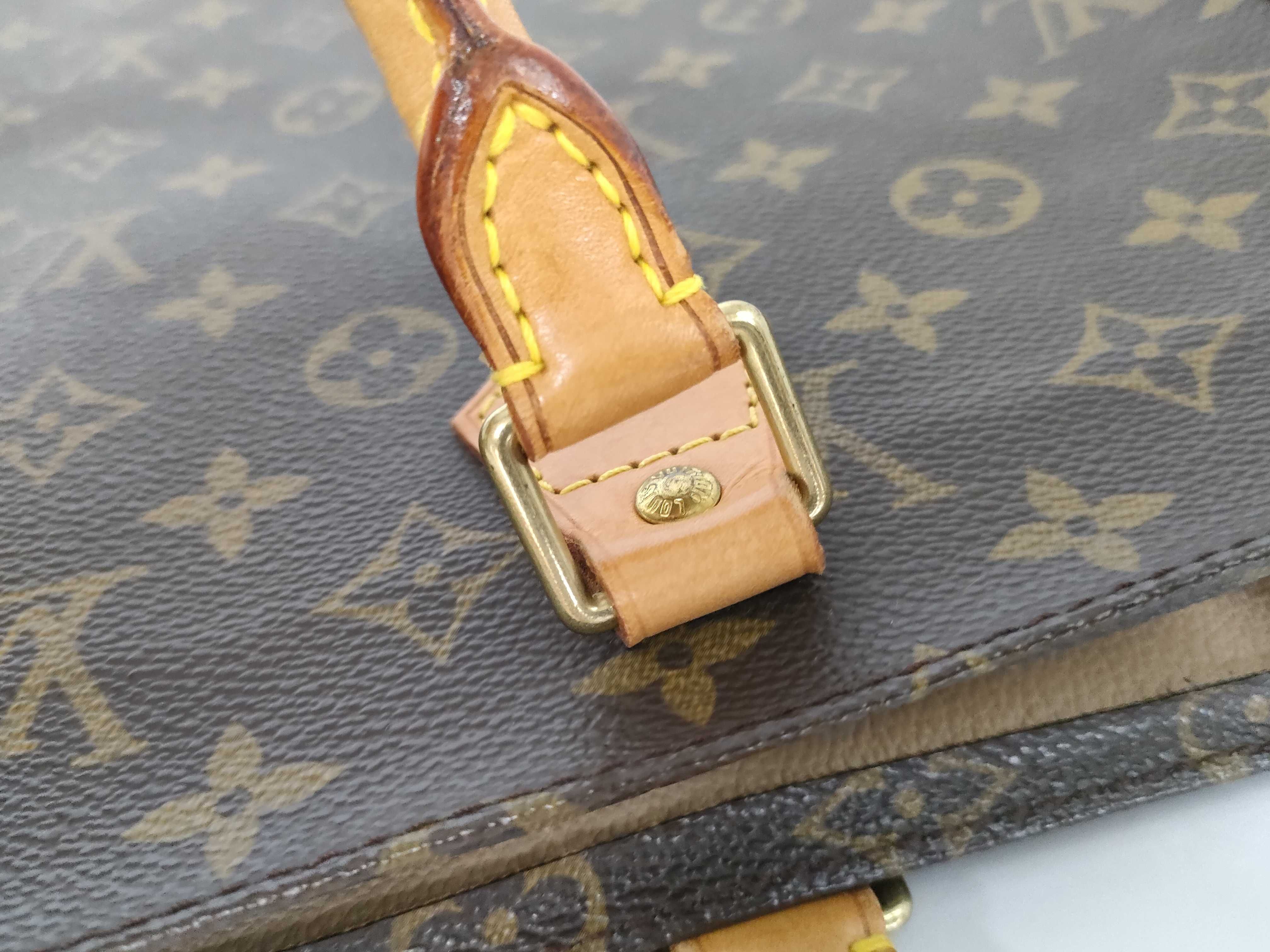 Monogram Louis Vuitton Monogram Sac Plat M51140 Handbag (VO8203) Handbag — view 5