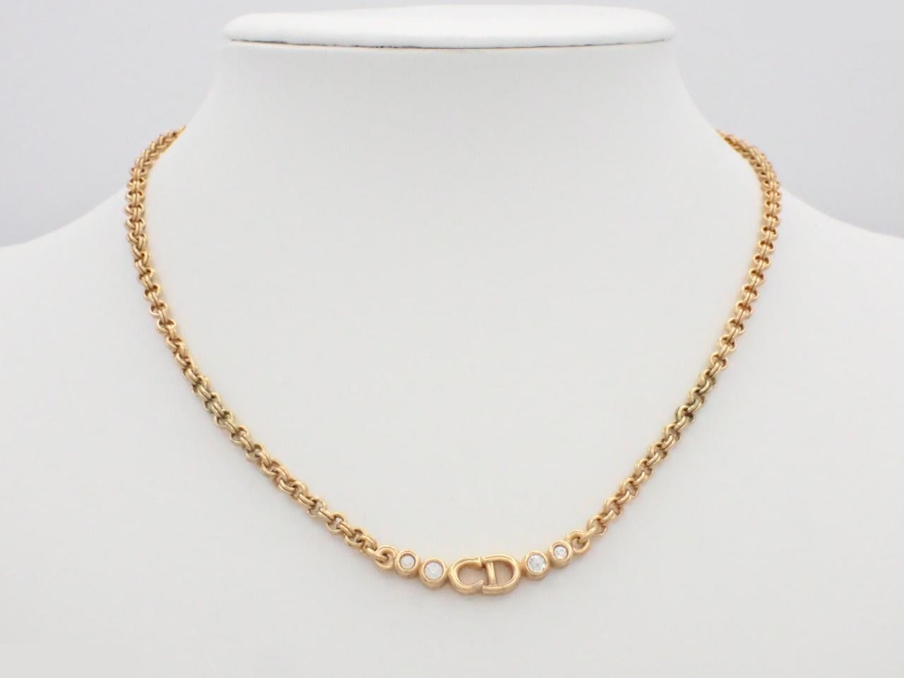 CD logo necklace, chain approximately 44cm — view 3