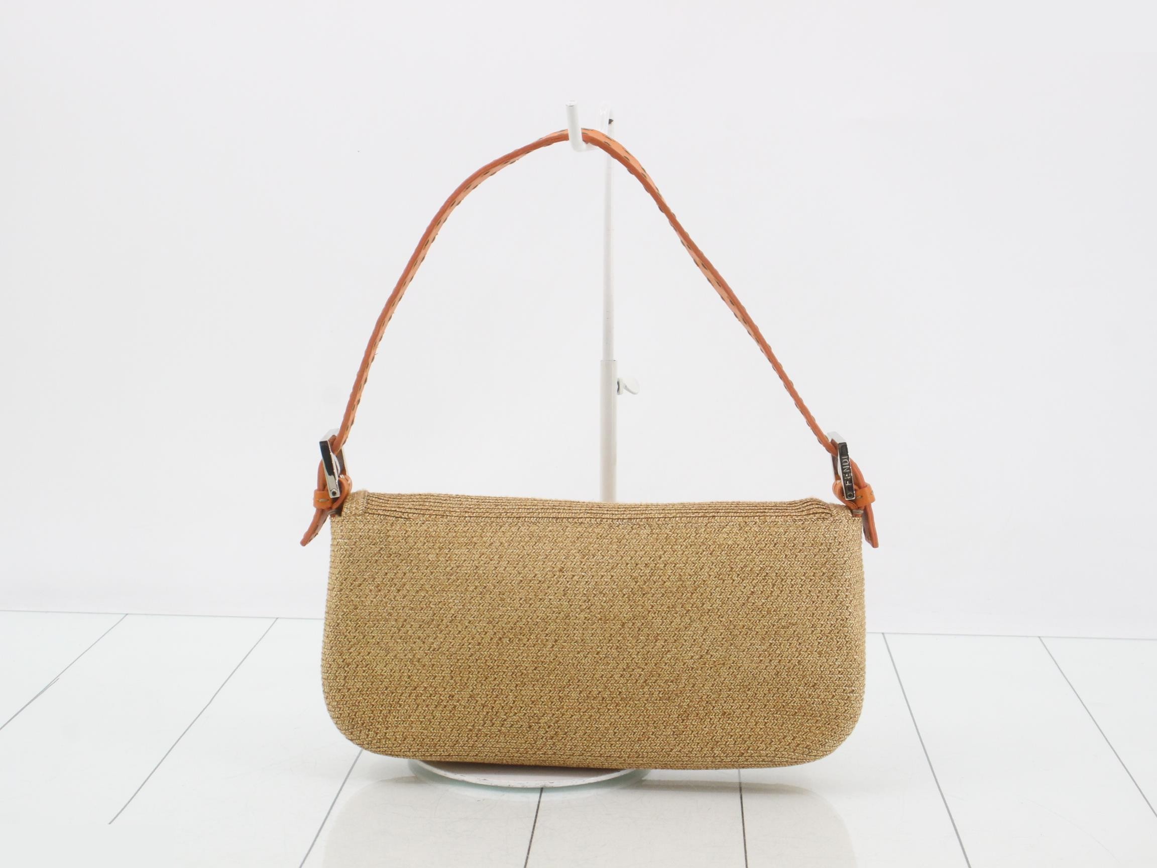 Mamma Baguette Selleria Raffia Shoulder Bag — view 2