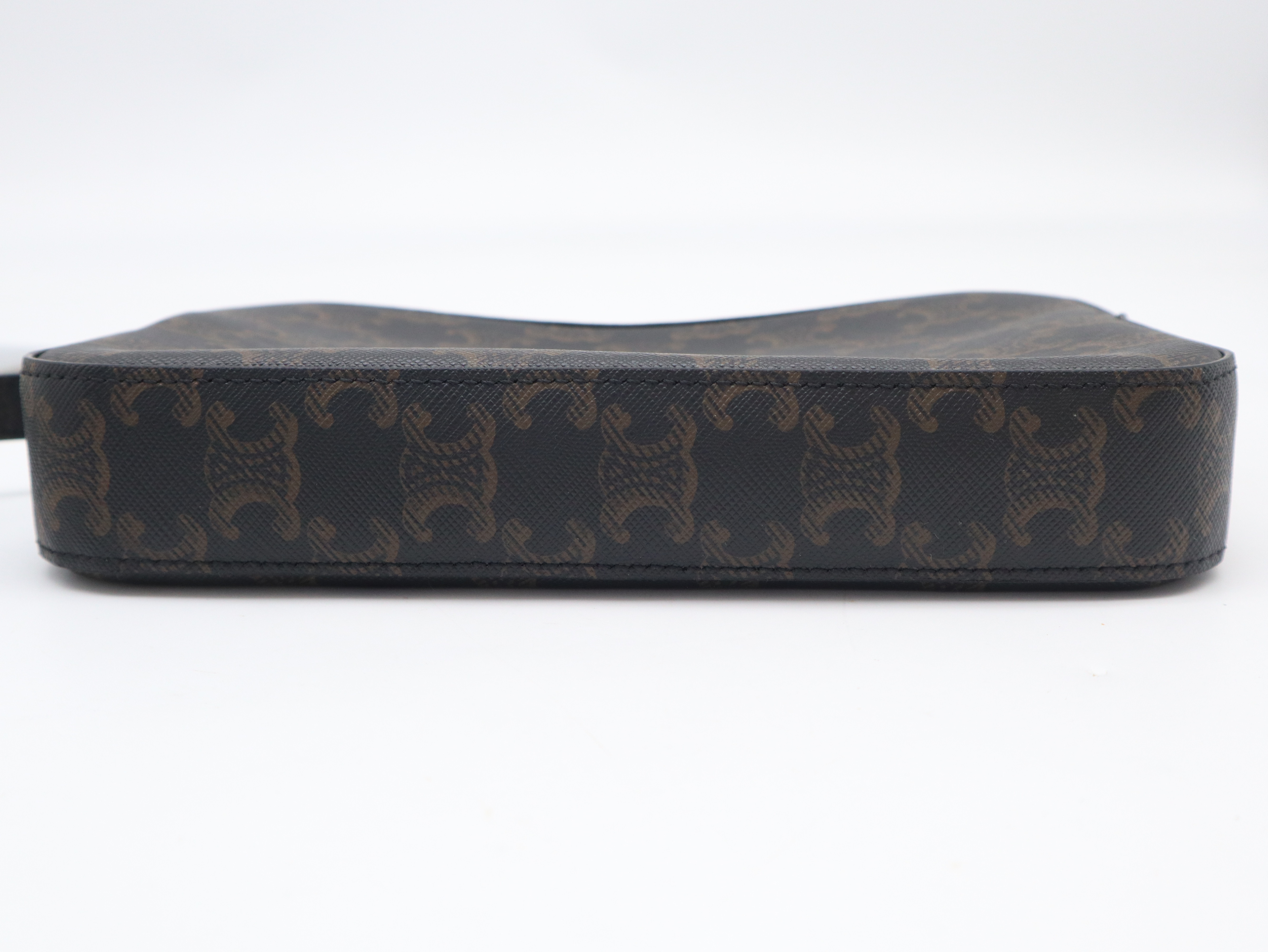 Coated Canvas Triomphe Second Bag, Black/Brown, with Dust Bag and Box. — view 5