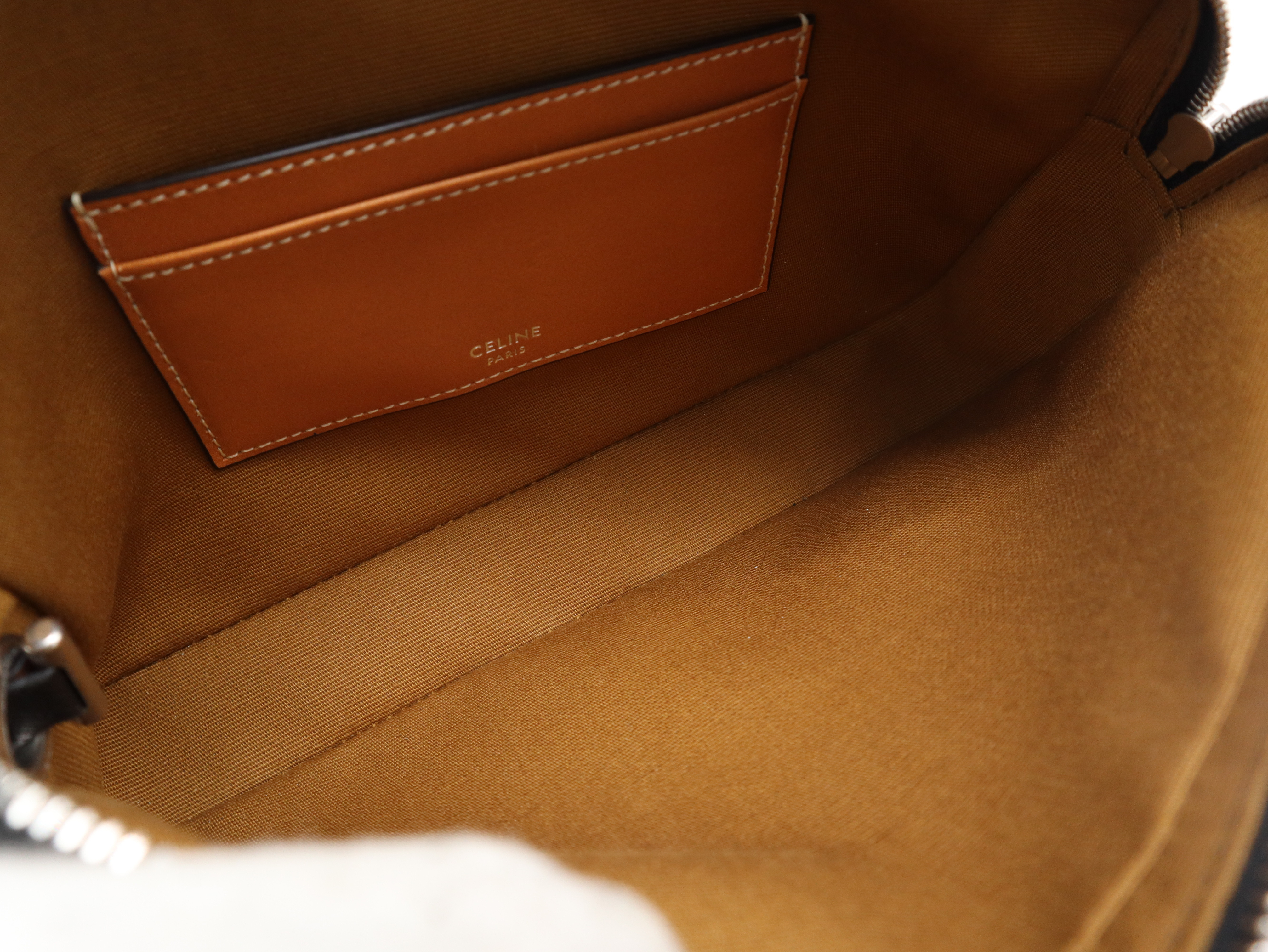 Coated Canvas Triomphe Second Bag, Black/Brown, with Dust Bag and Box. — view 8