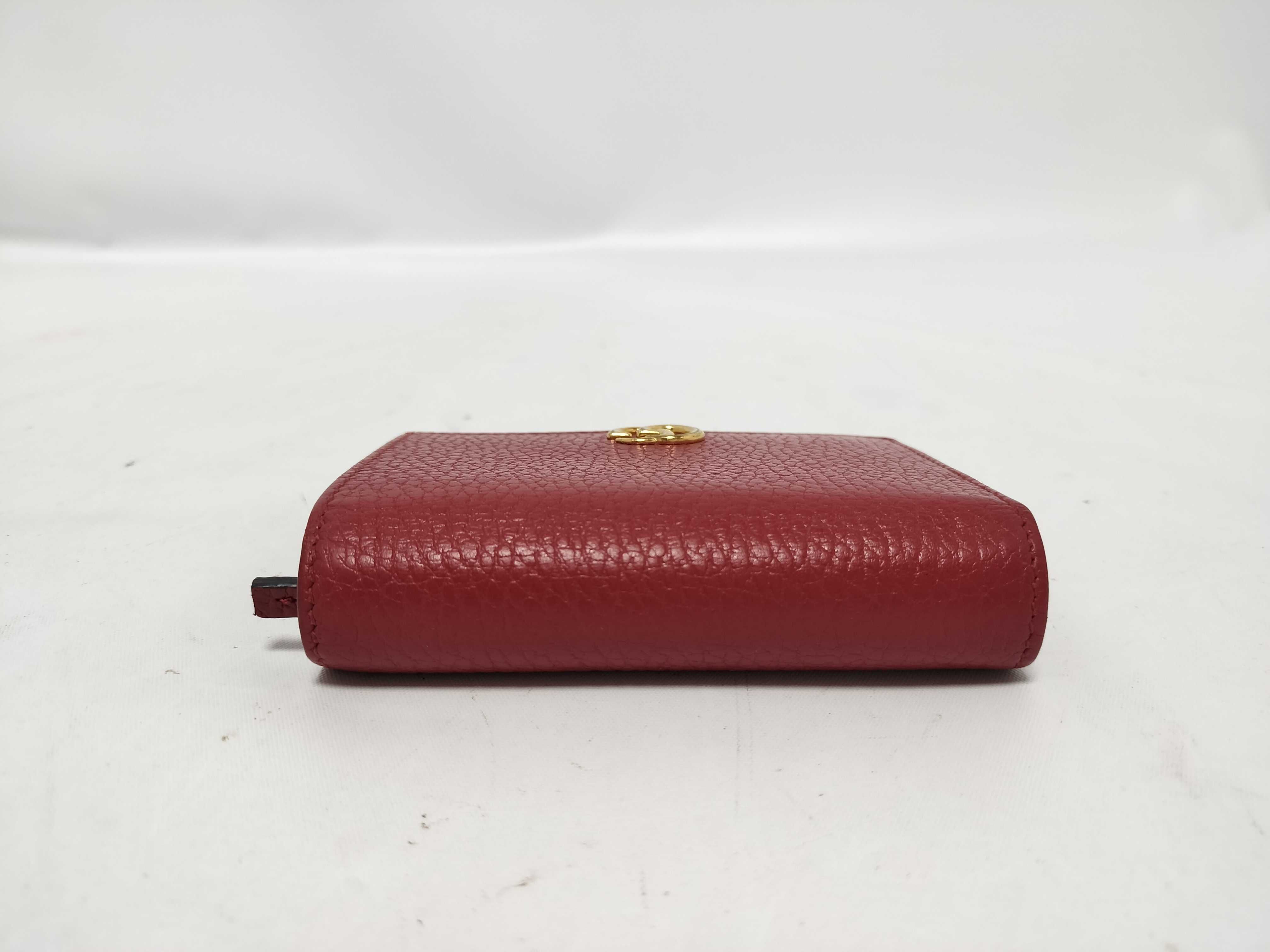 GG Marmont Leather Card Wallet Red 456126 Wallet — view 5