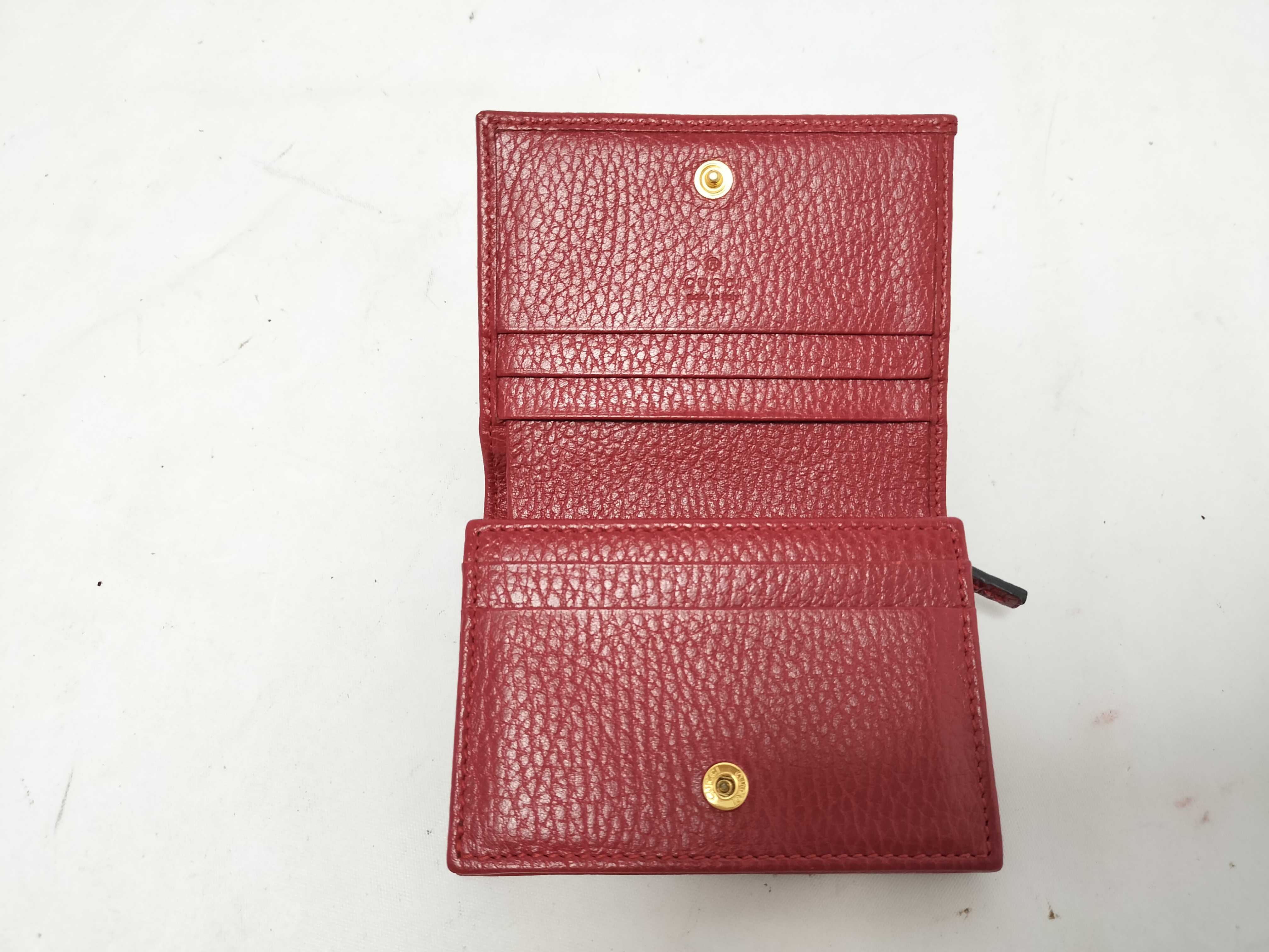 GG Marmont Leather Card Wallet Red 456126 Wallet — view 7