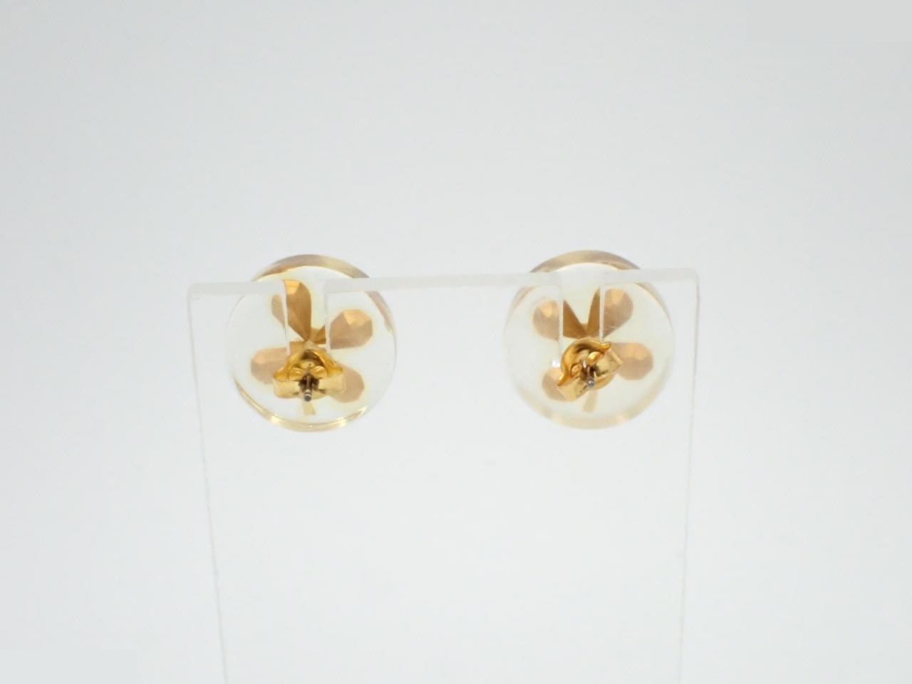 Clover Coco Mark Earrings with Rhinestones — view 2