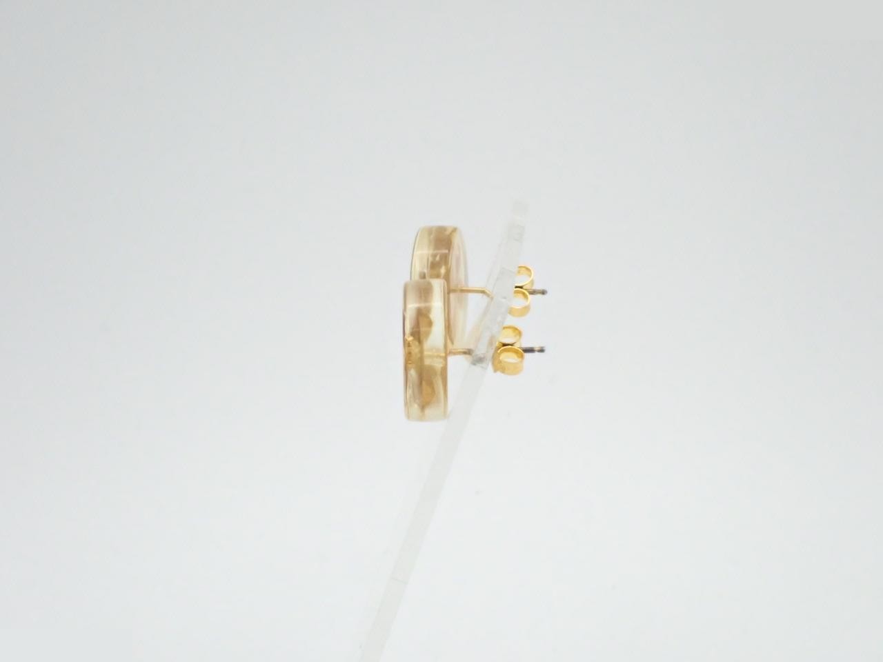 Clover Coco Mark Earrings with Rhinestones — view 3