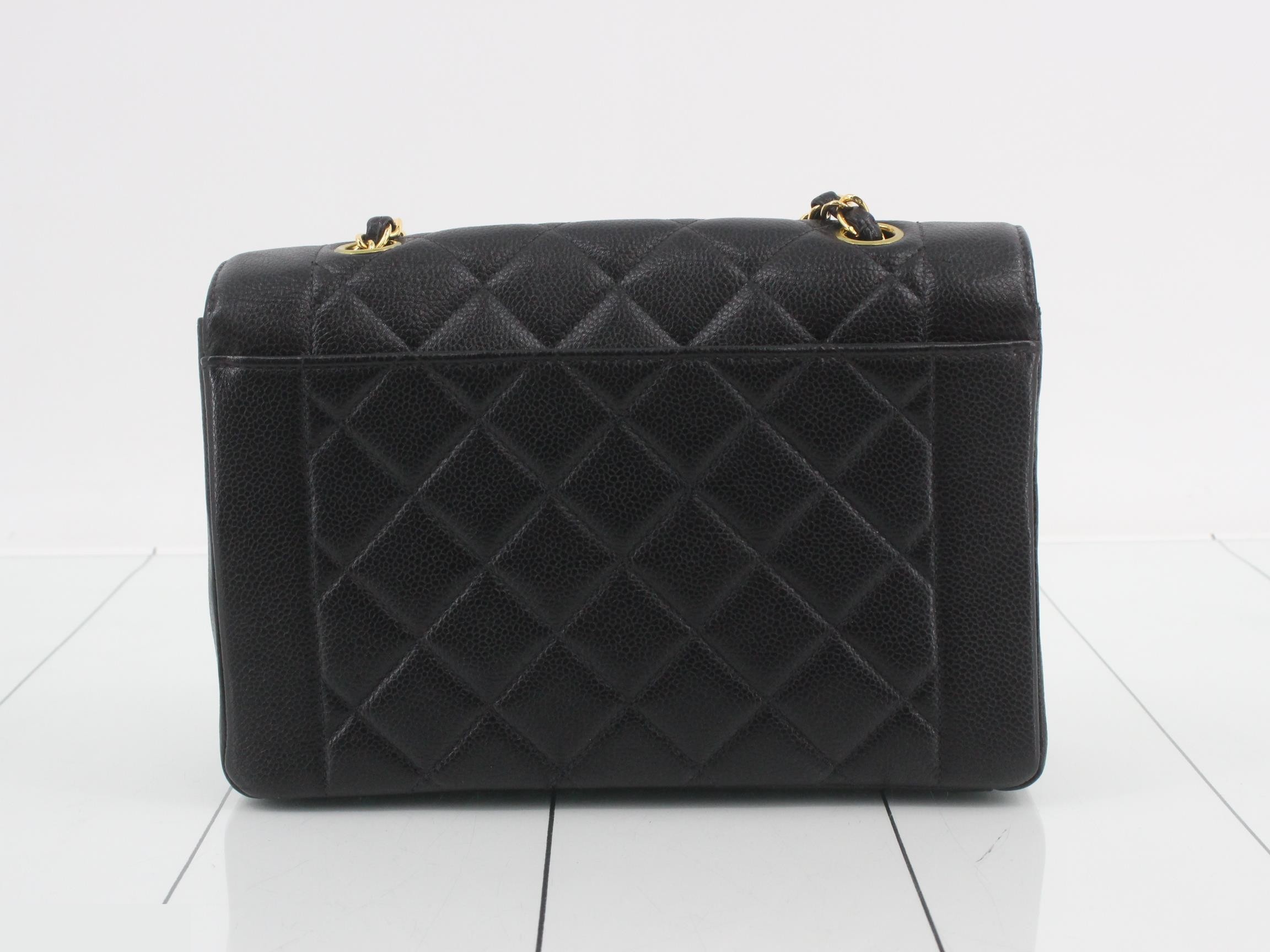 Matelassé Diana 25 Single Flap Chain Shoulder Bag, Black, with sticker, number 5 — view 2