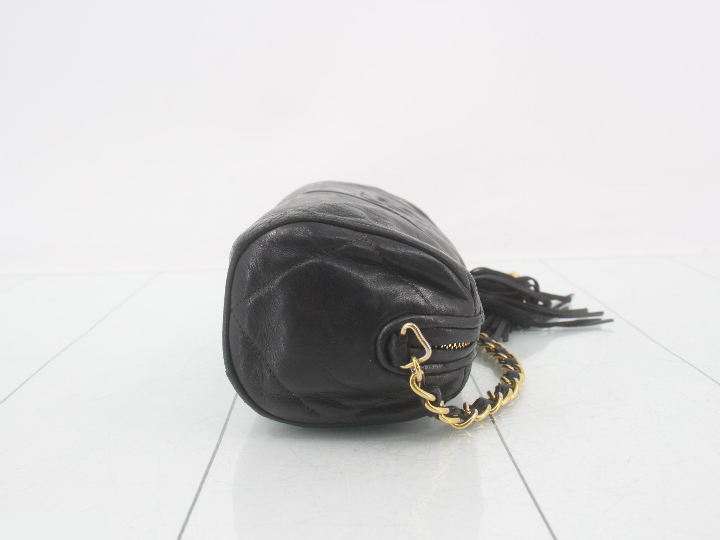 Leather chain shoulder bag — view 3