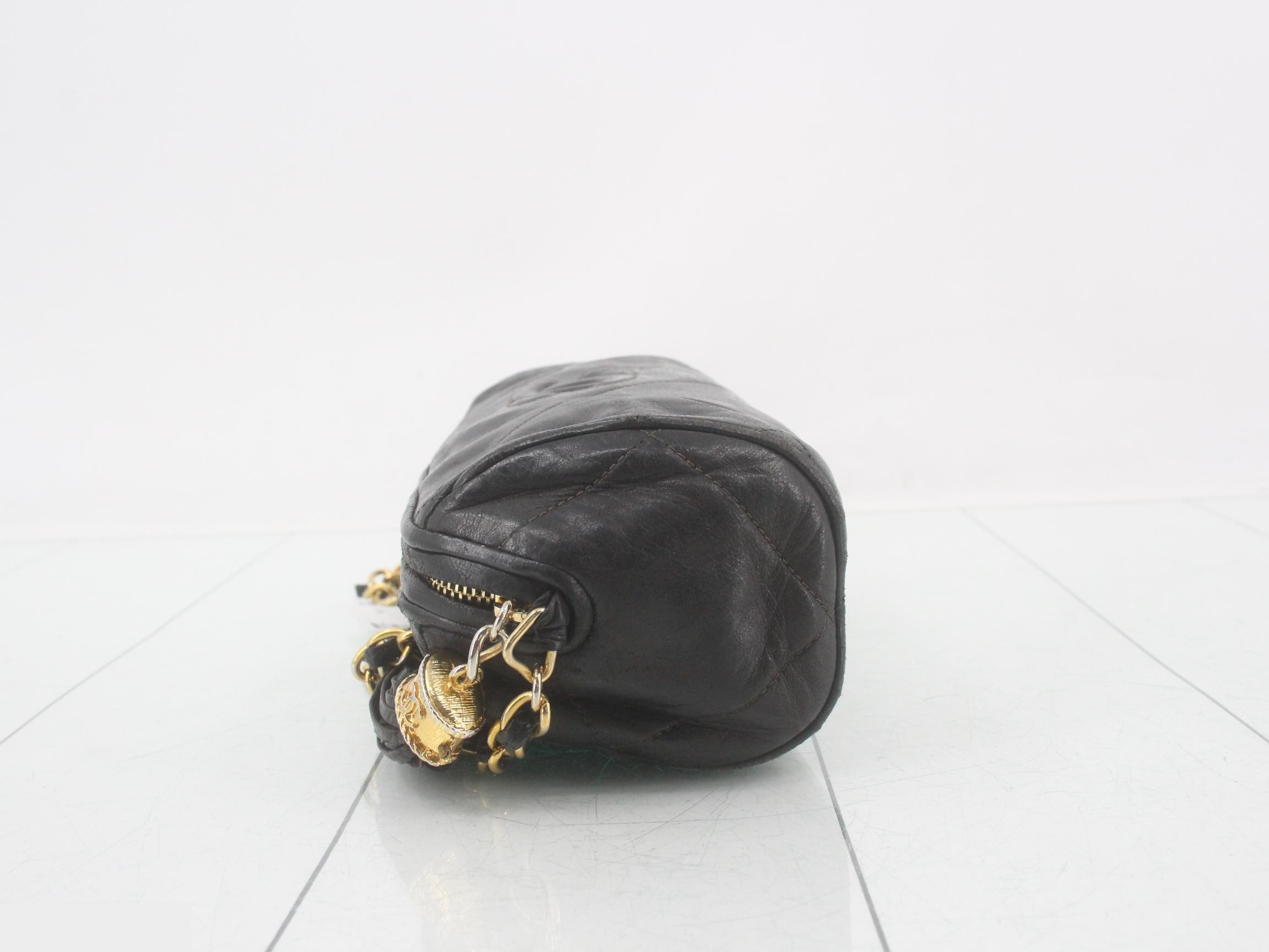 Leather chain shoulder bag — view 4