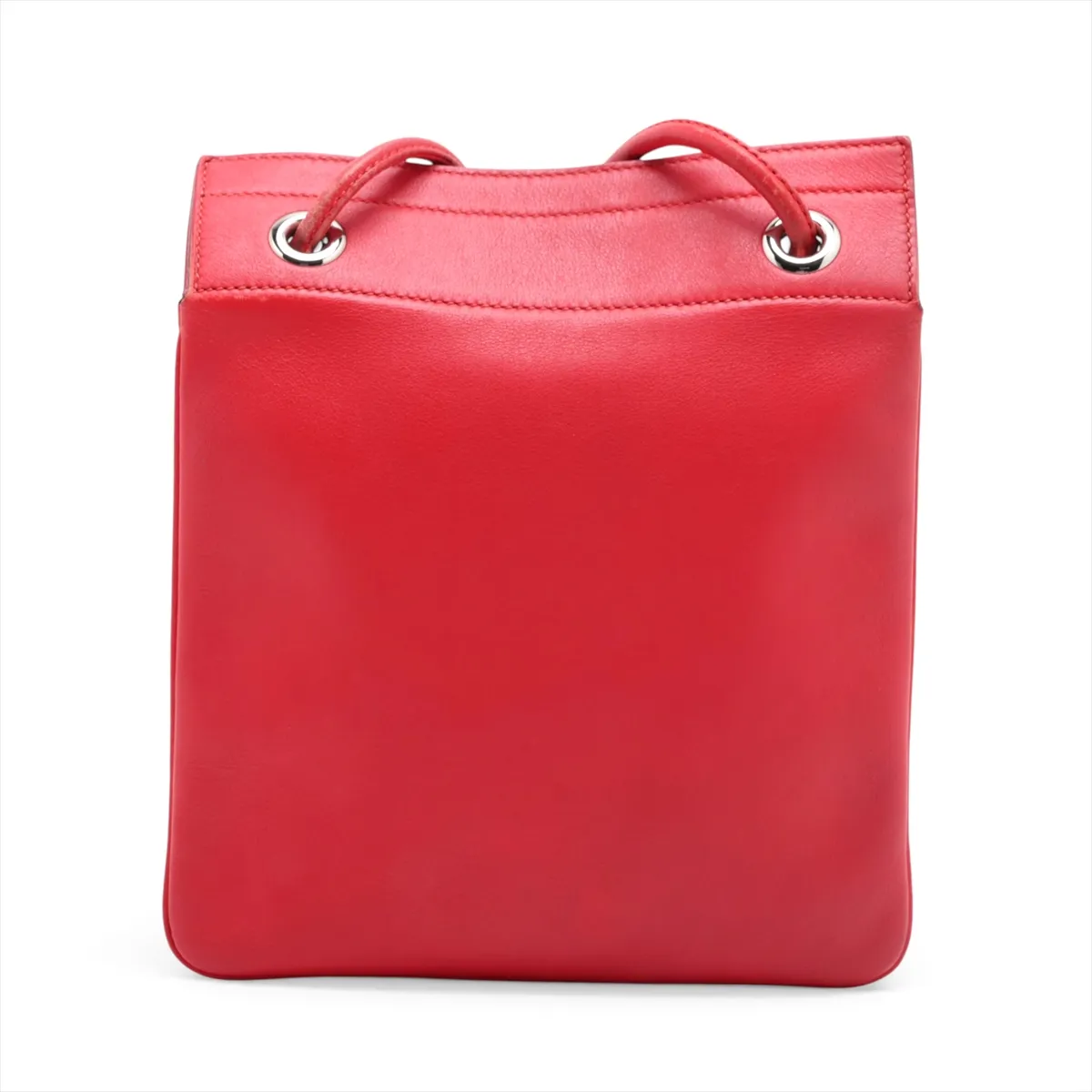 Aline Mini Veau Swift Rouge Coeur Silver Hardware Y:2020 — view 2