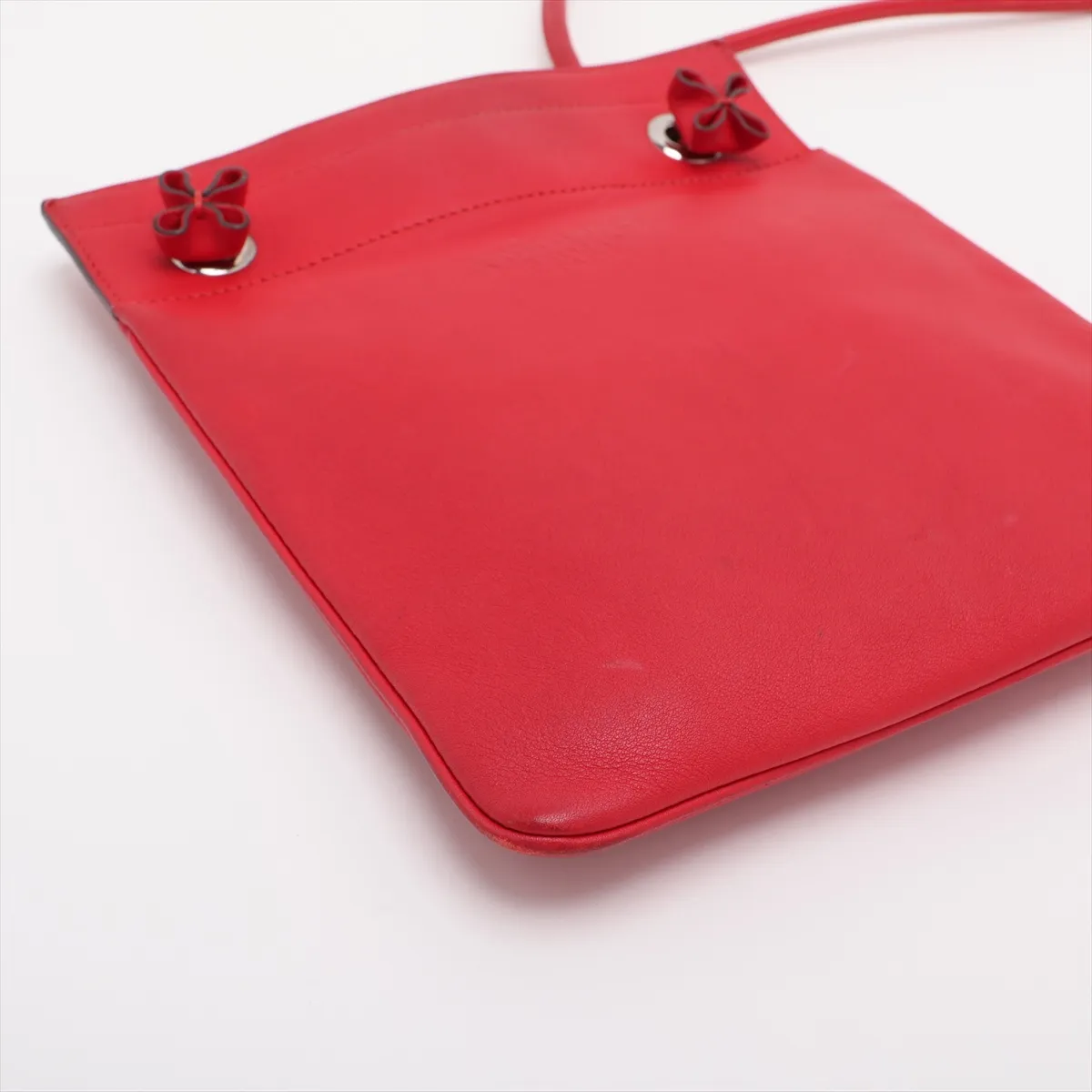 Aline Mini Veau Swift Rouge Coeur Silver Hardware Y:2020 — view 4