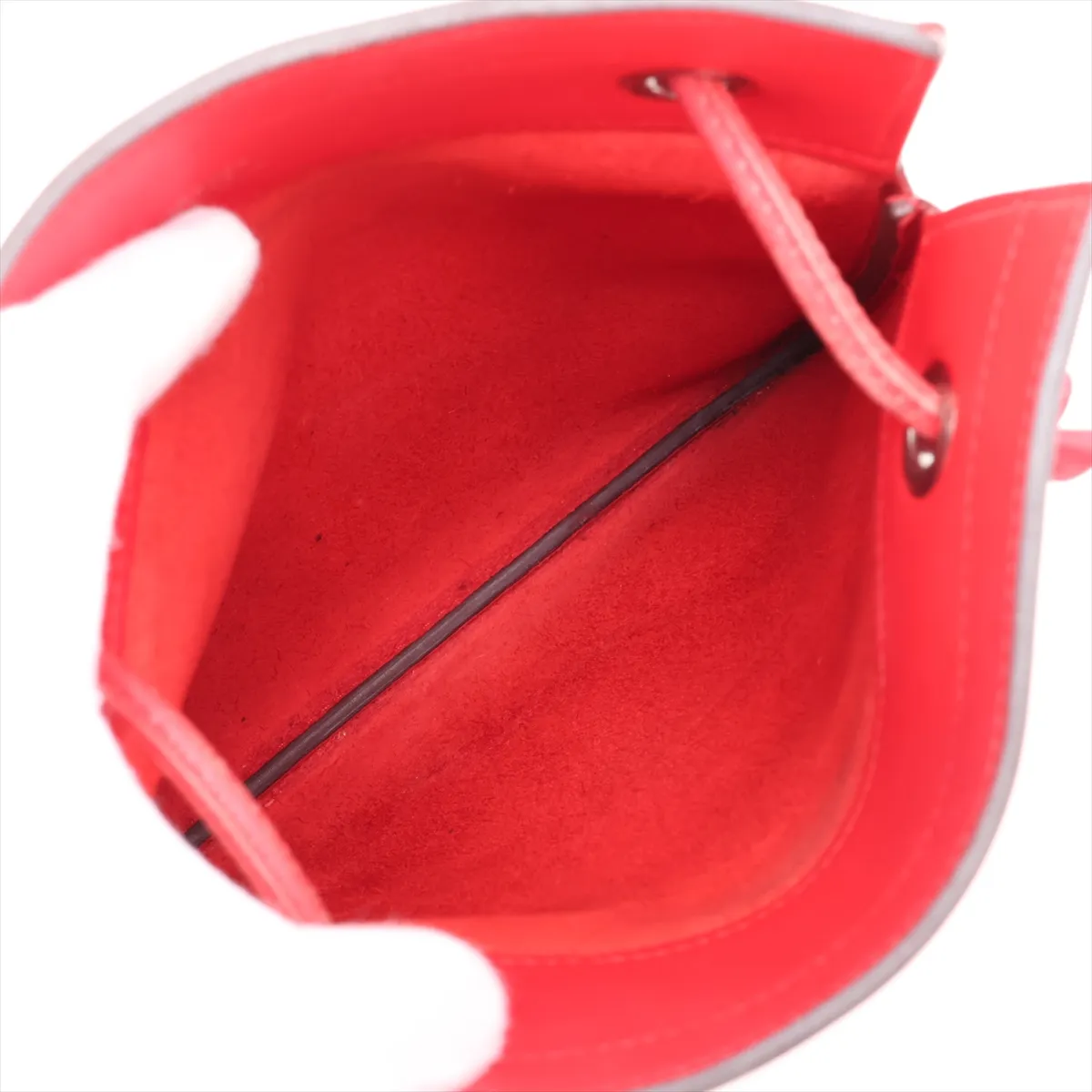 Aline Mini Veau Swift Rouge Coeur Silver Hardware Y:2020 — view 6