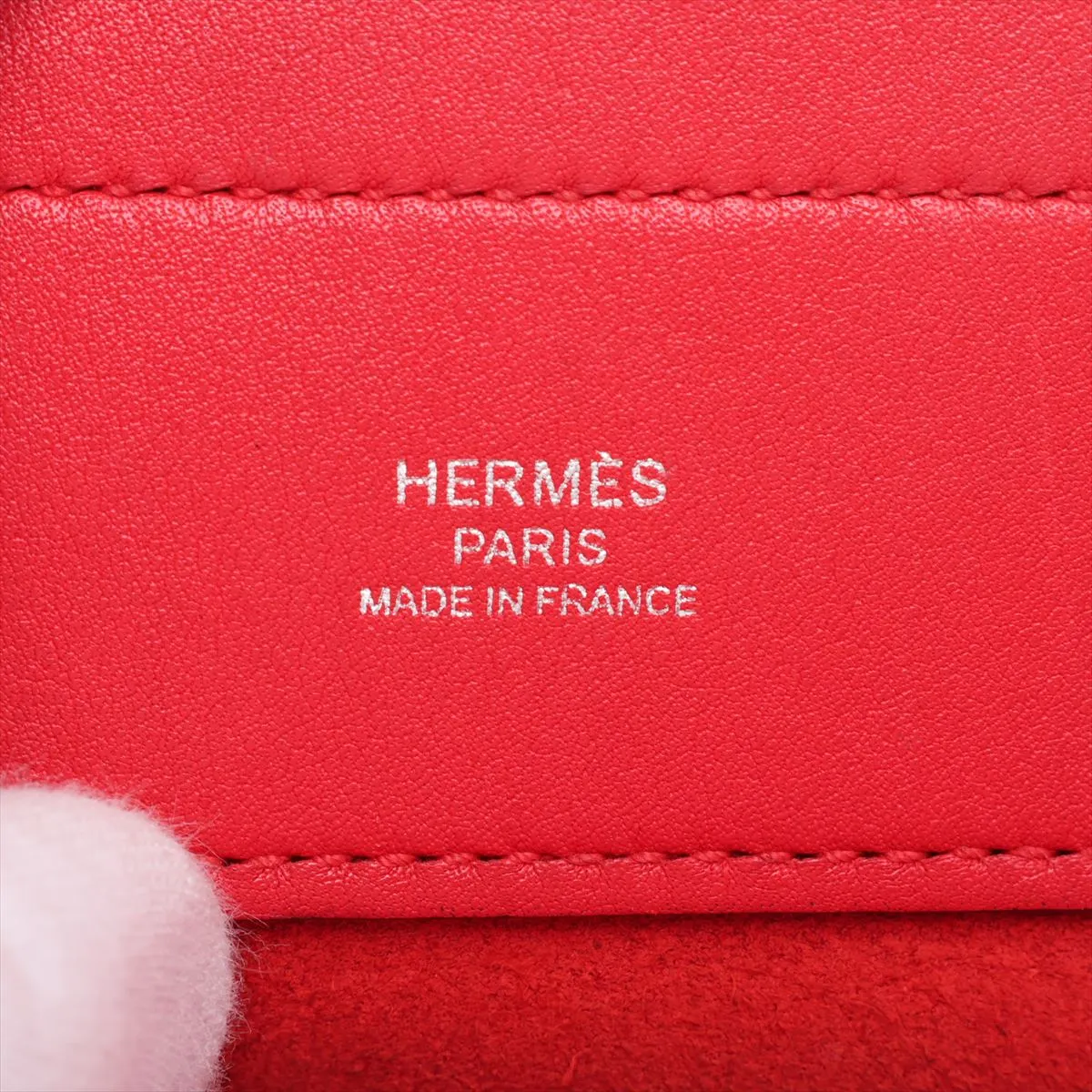 Aline Mini Veau Swift Rouge Coeur Silver Hardware Y:2020 — view 7