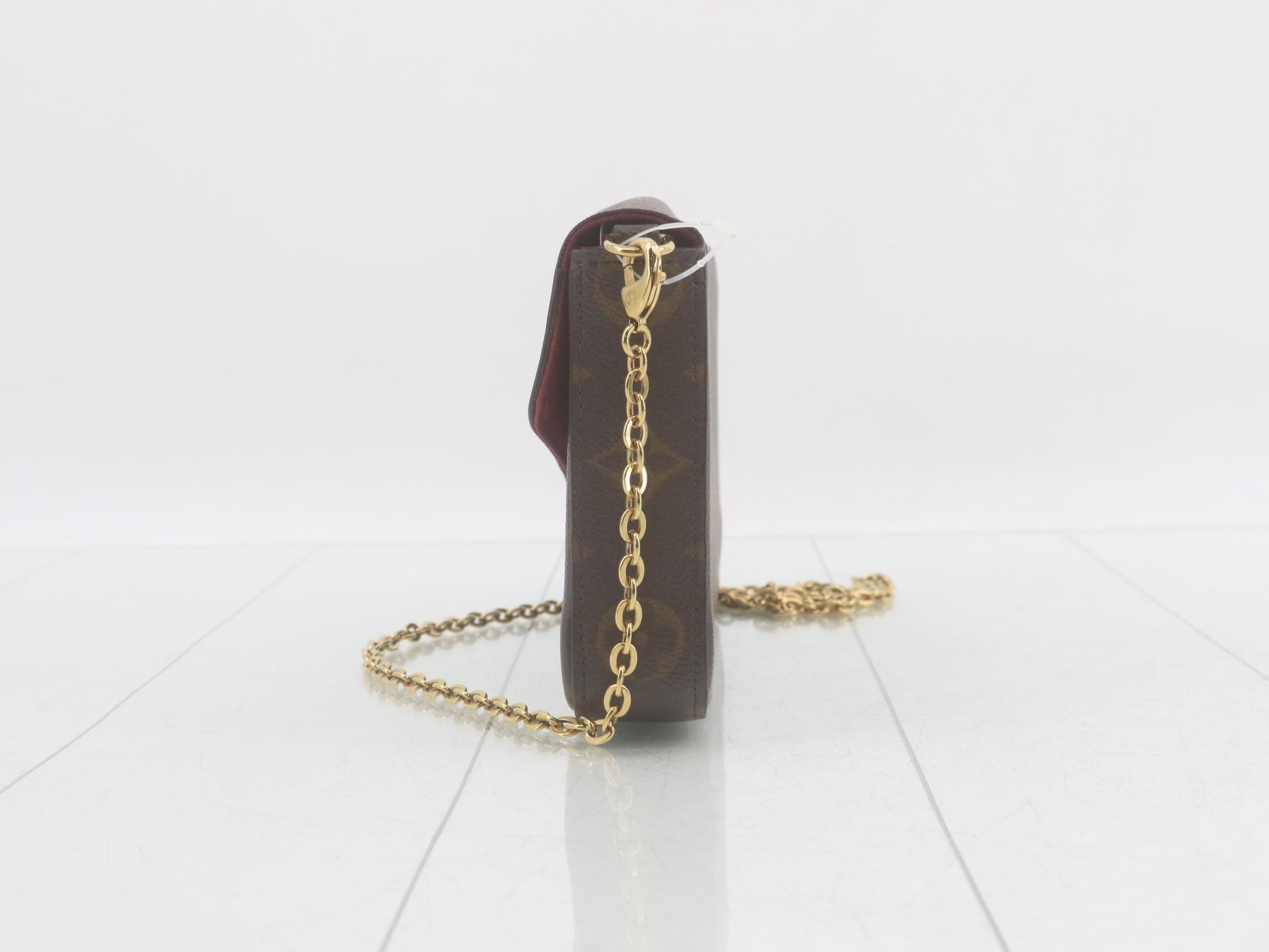 Monogram Pochette Felicie Fuchsia Shoulder Bag with Case — view 3