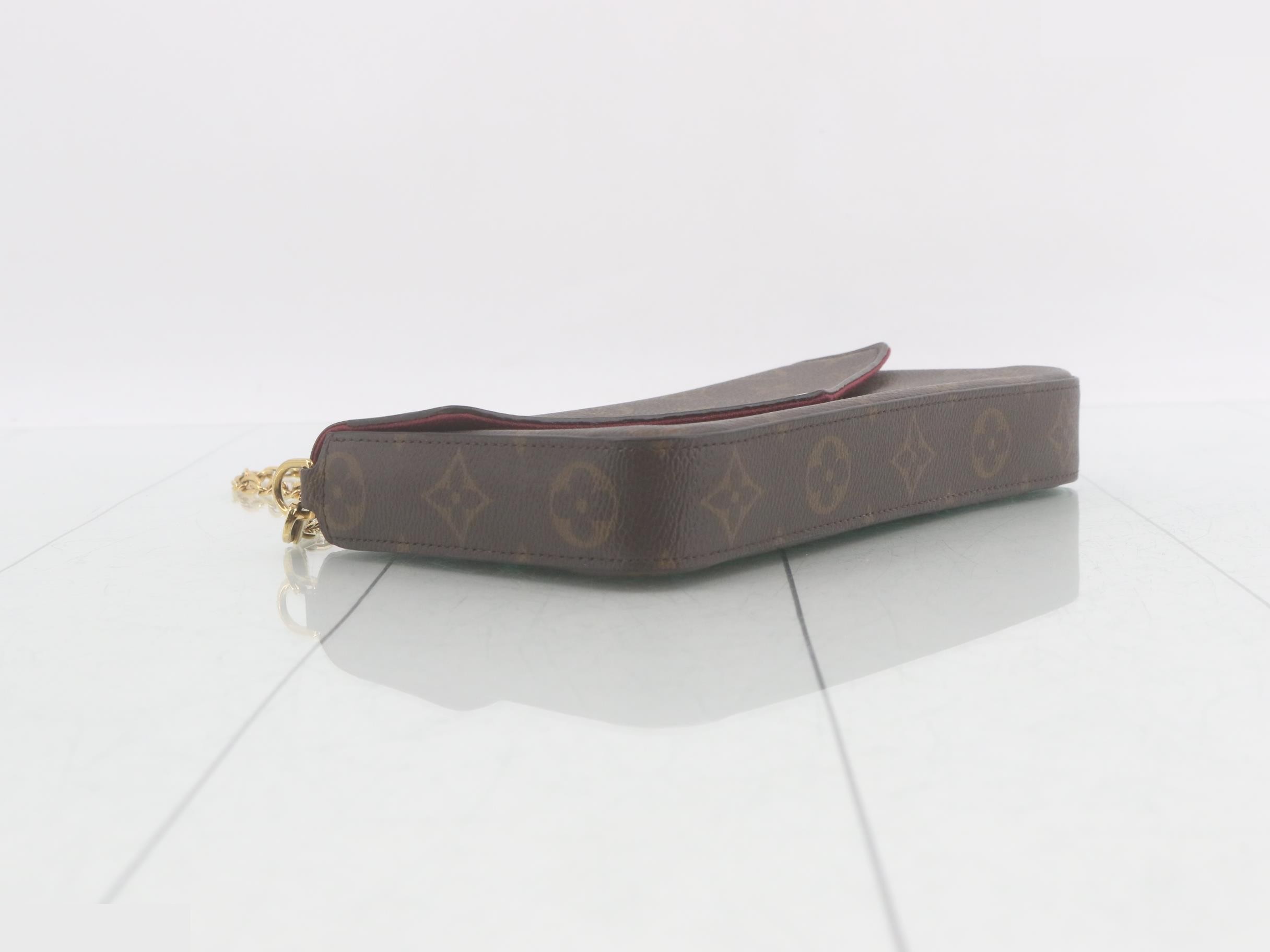 Monogram Pochette Felicie Fuchsia Shoulder Bag with Case — view 5