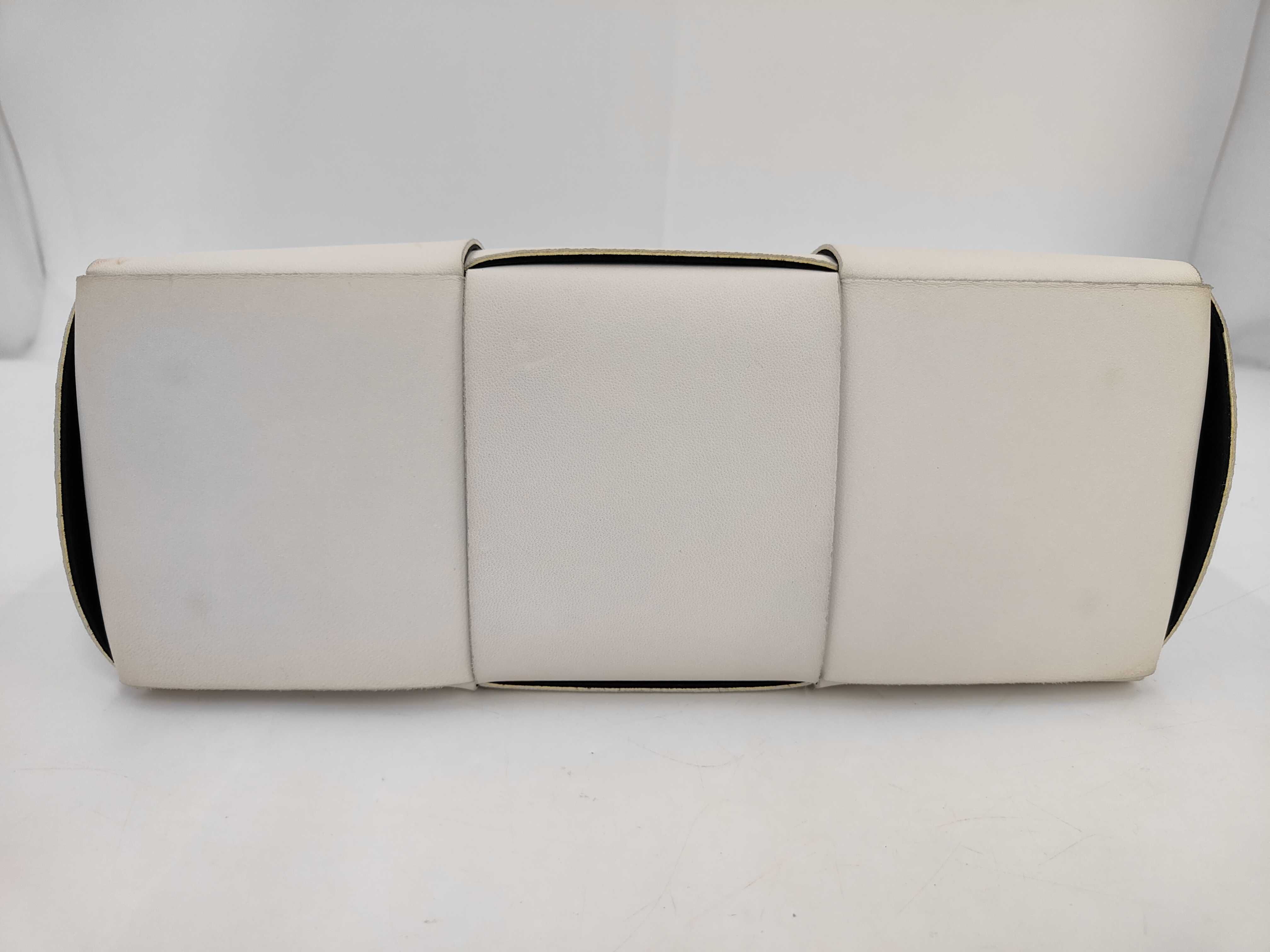 Arco Beige Leather Handbag Maxi Intrecciato Tote Bag with Pouch, White Tones, Dust Bag, Warranty Card — view 6