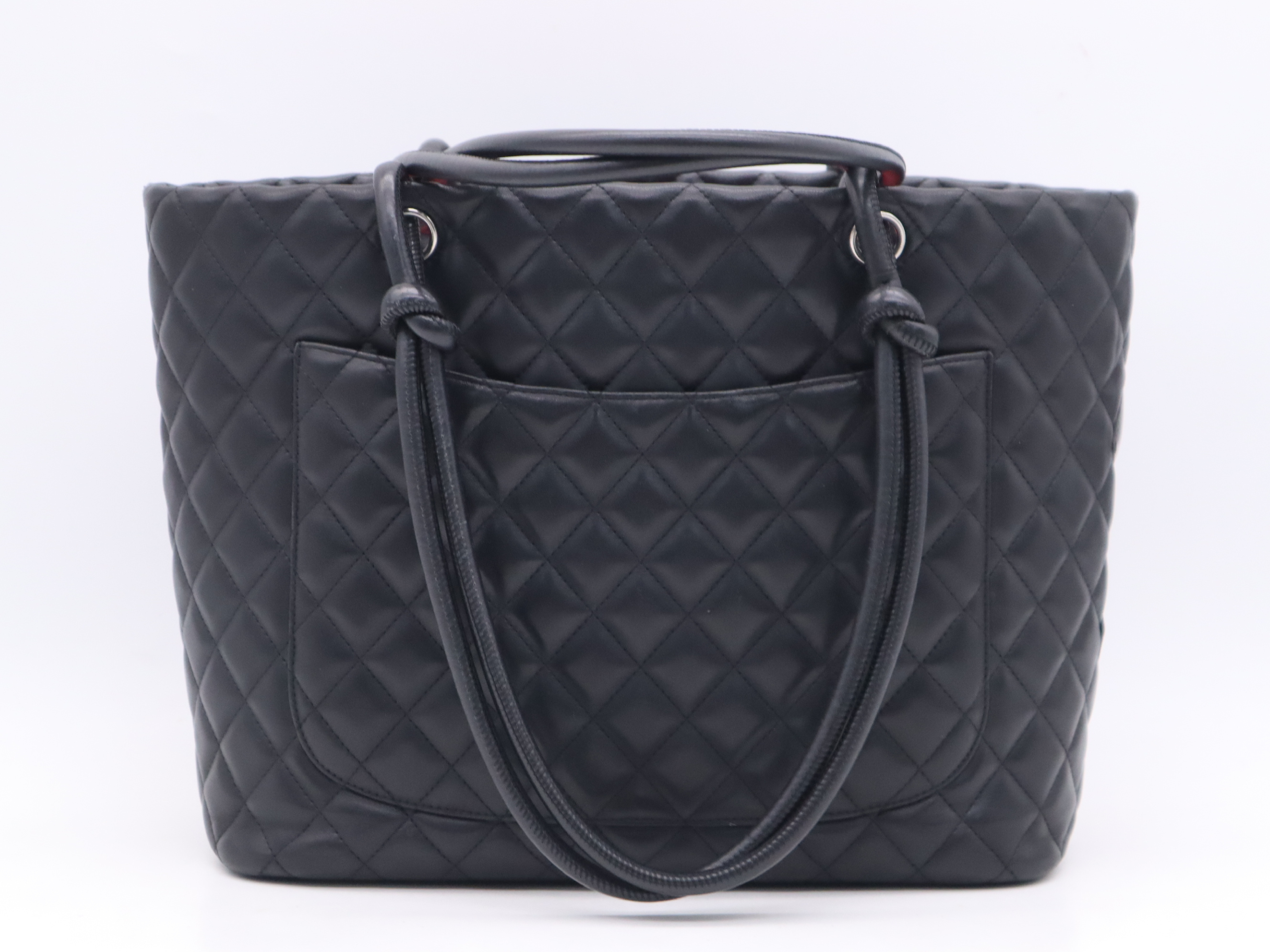 Lambskin Cambon Line Tote Bag, Black, Seal 14108974 Tote Bag — view 2