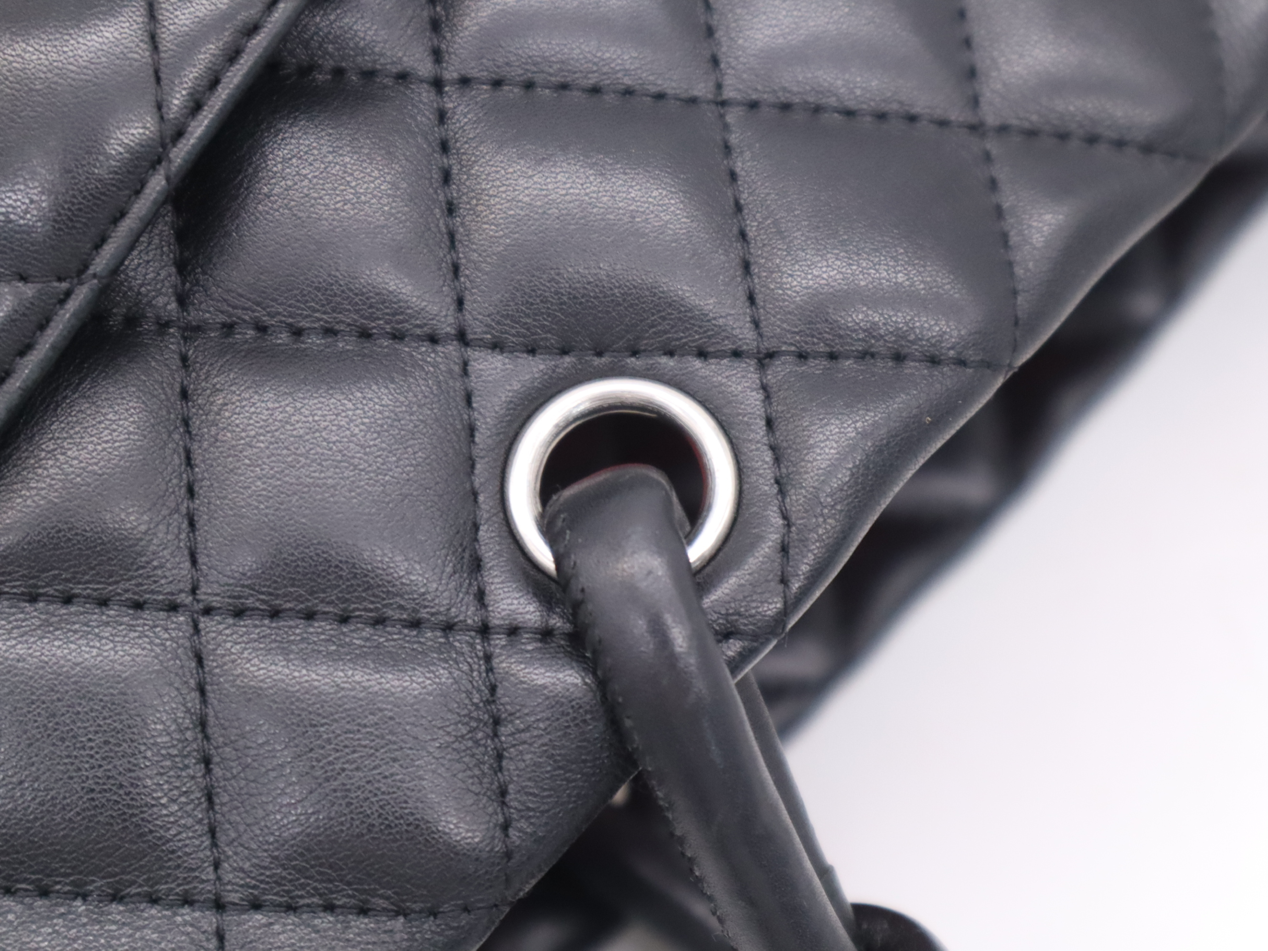 Lambskin Cambon Line Tote Bag, Black, Seal 14108974 Tote Bag — view 7