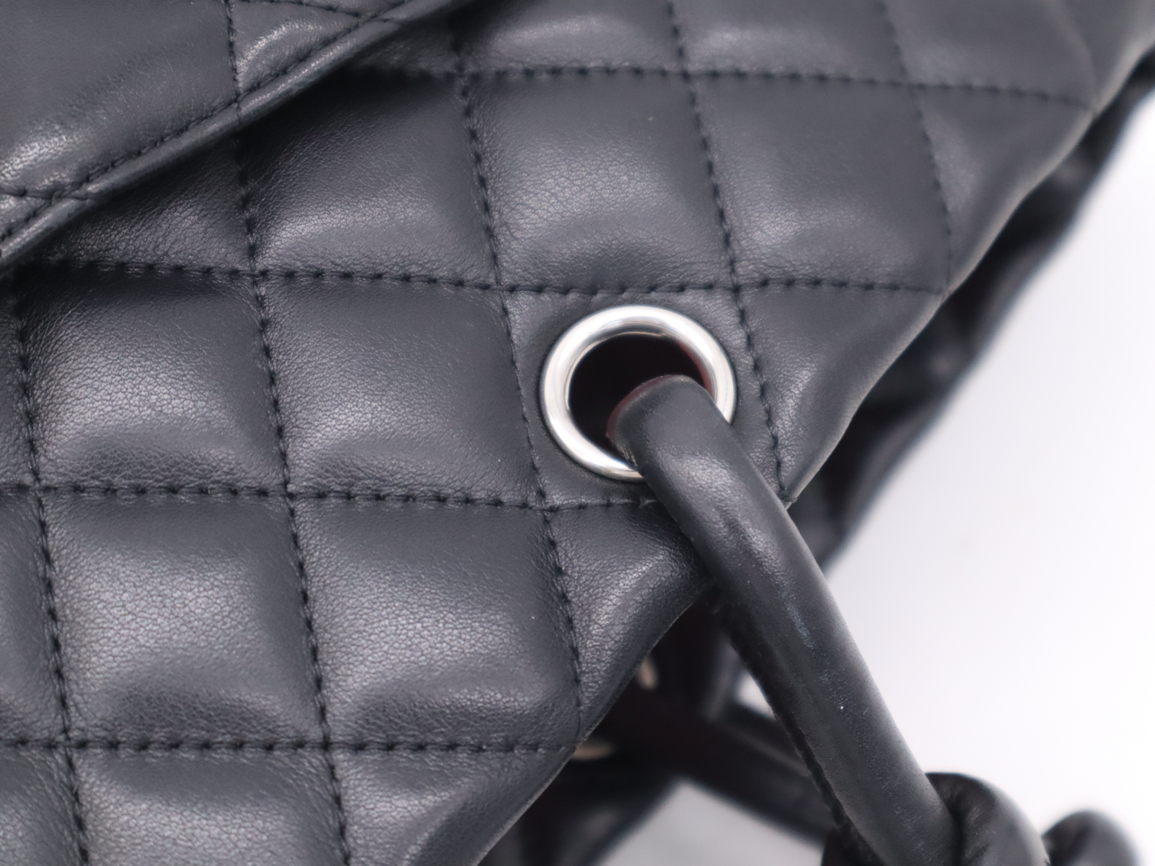Lambskin Cambon Line Tote Bag, Black, Seal 14108974 Tote Bag — view 8