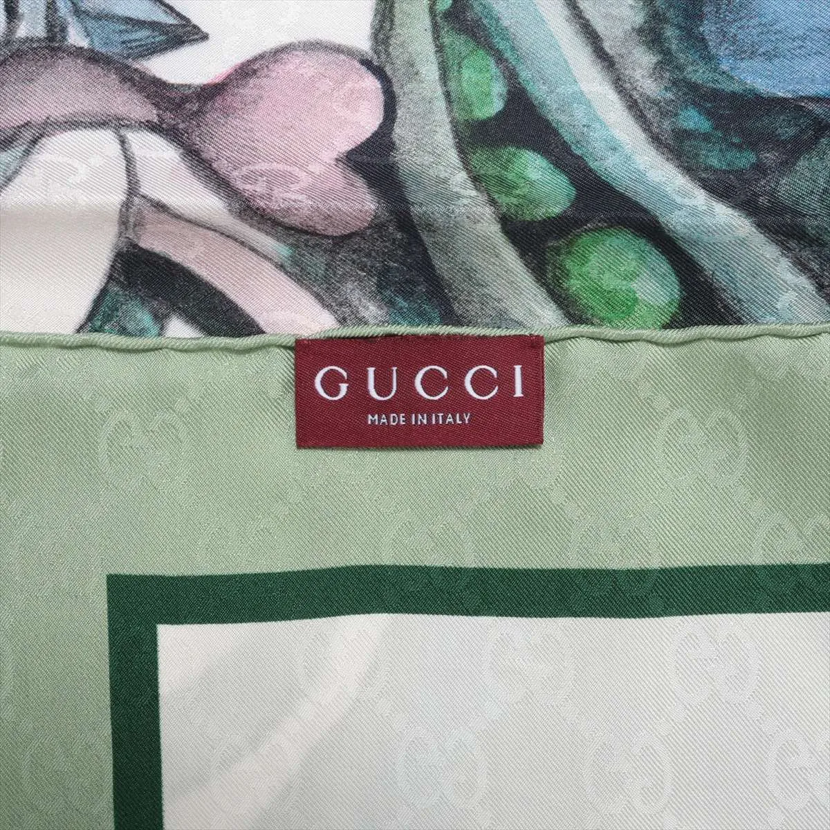 x Yuko Higuchi 863477 Scarf, Silk, Green, — view 6