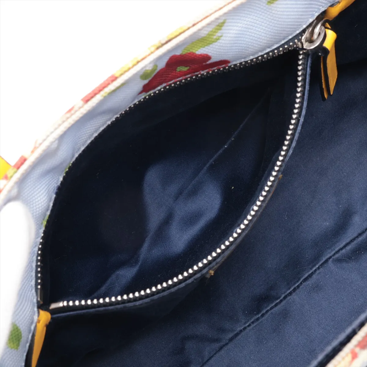 5BA085 Canvas x Leather 2-Way Handbag, Blue — view 8
