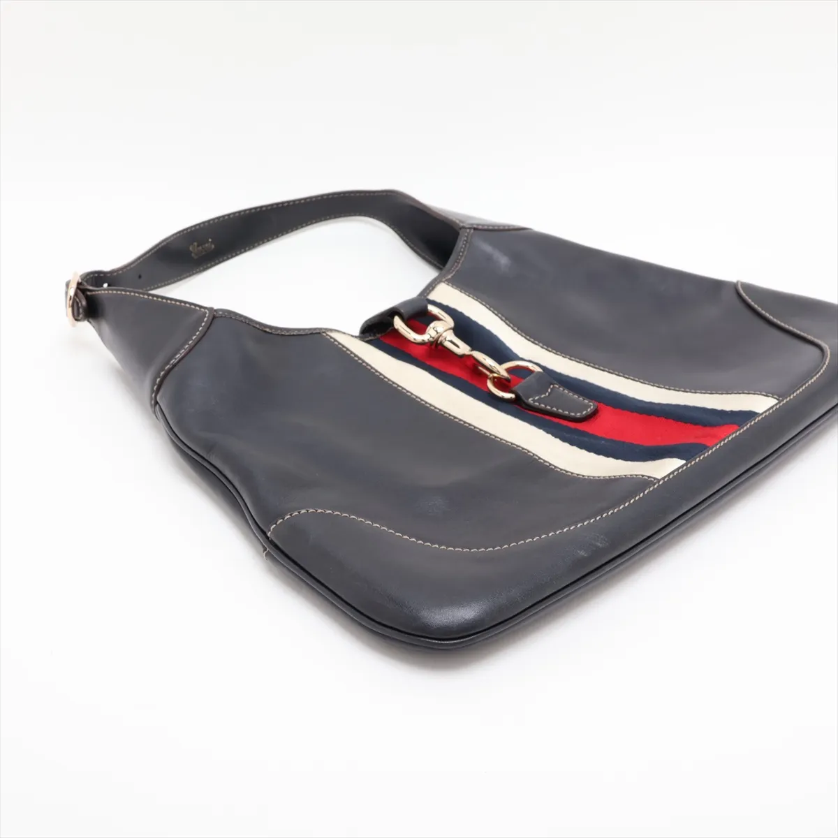 Sherry Line Jackie 153029 Leather Shoulder Bag, Navy — view 4