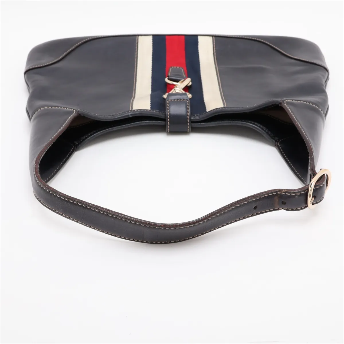 Sherry Line Jackie 153029 Leather Shoulder Bag, Navy — view 5