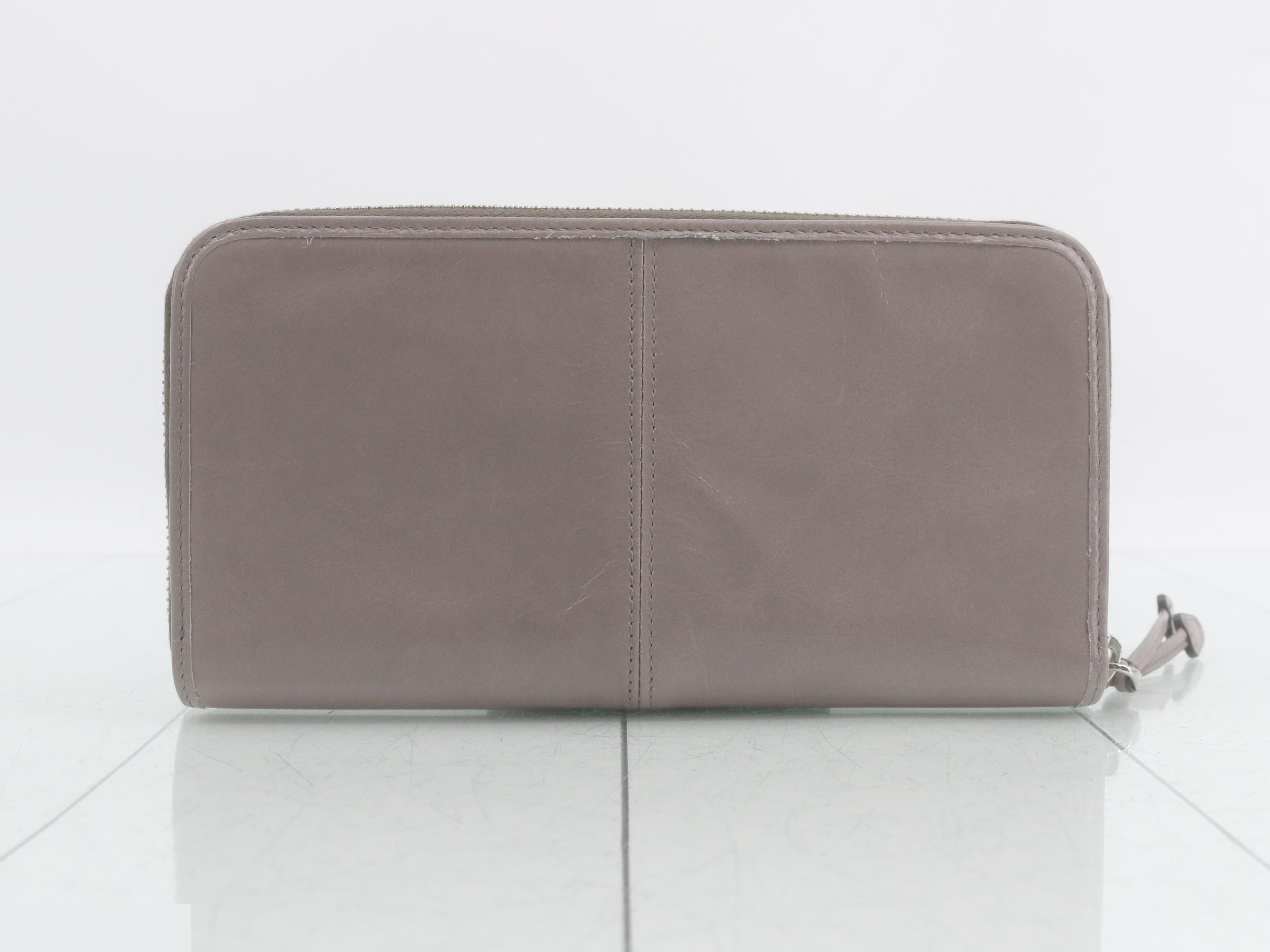 Soft Looks Leather Round Zipper Long Wallet - Unused — view 2