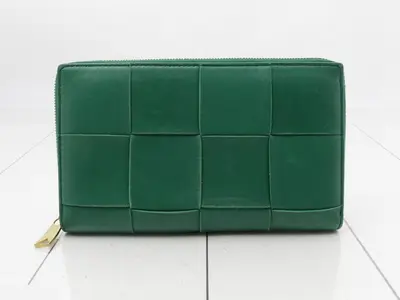 Intrecciato (bag) and wallet - green
