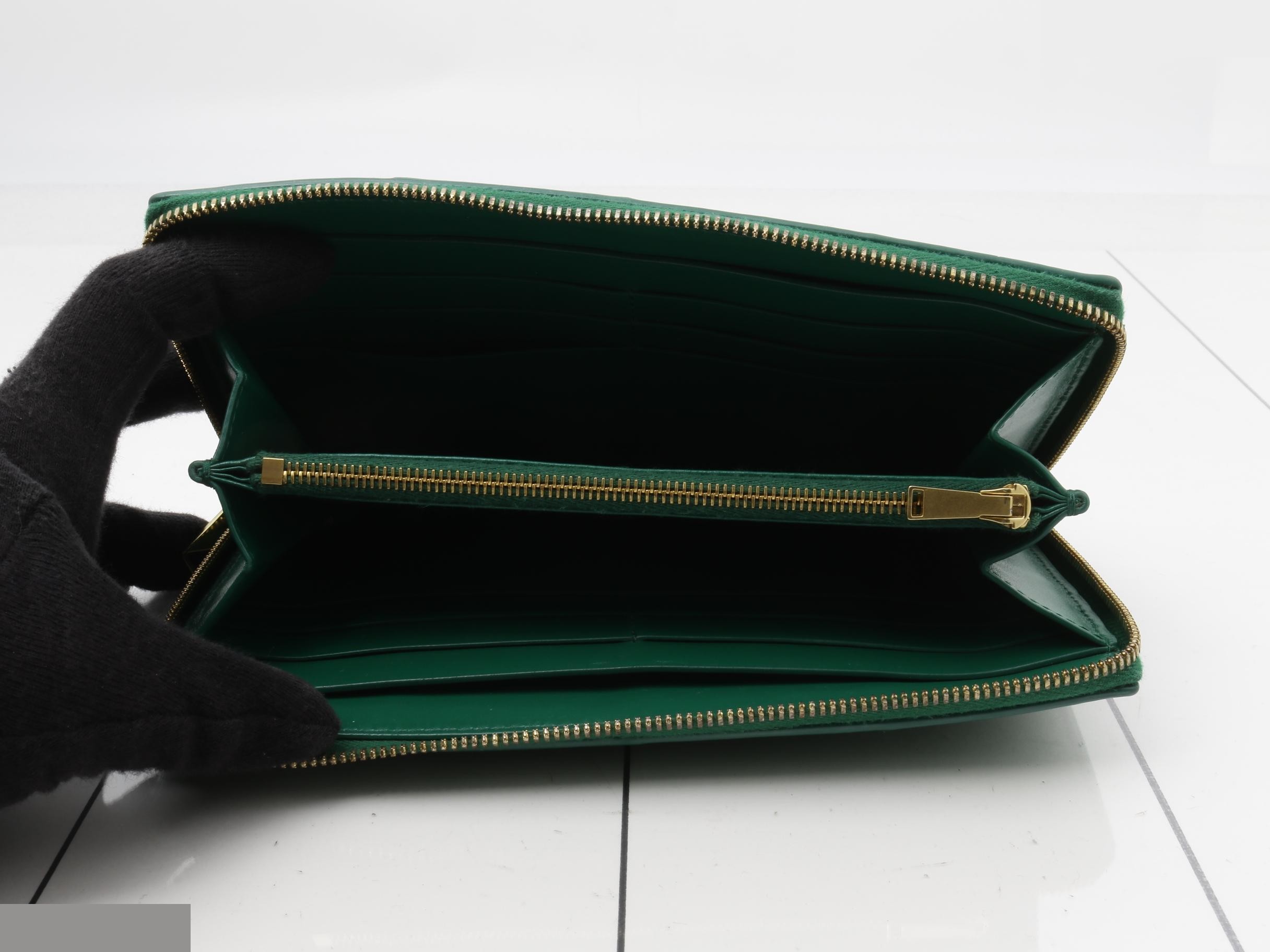 Intrecciato (bag) and wallet - green — view 4