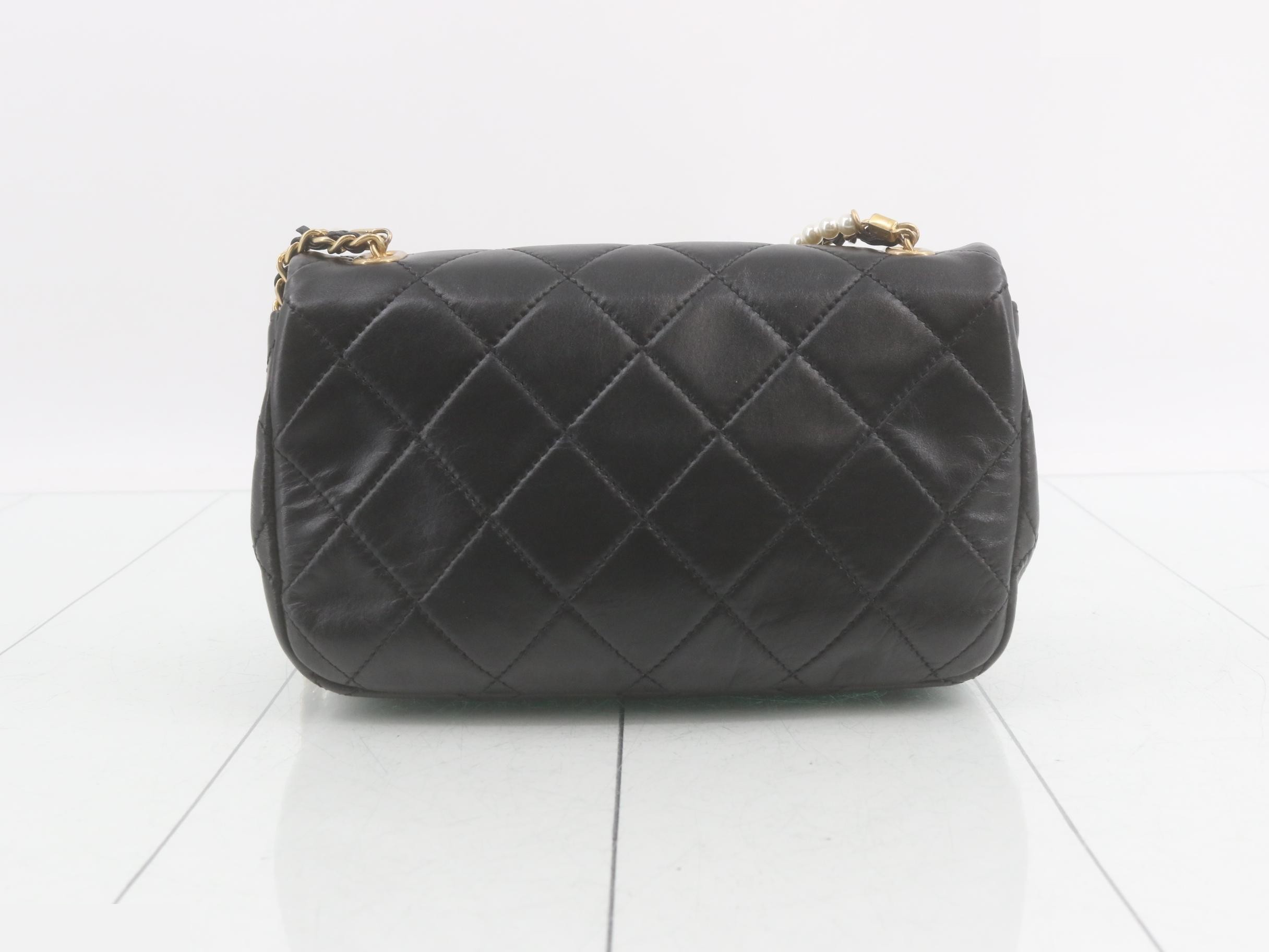 Matelassé Lambskin Pearl Shoulder Bag — view 2