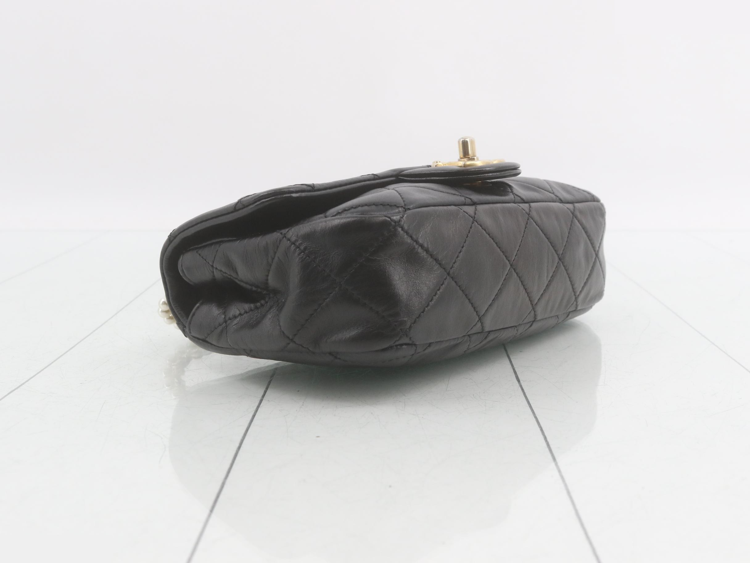 Matelassé Lambskin Pearl Shoulder Bag — view 5