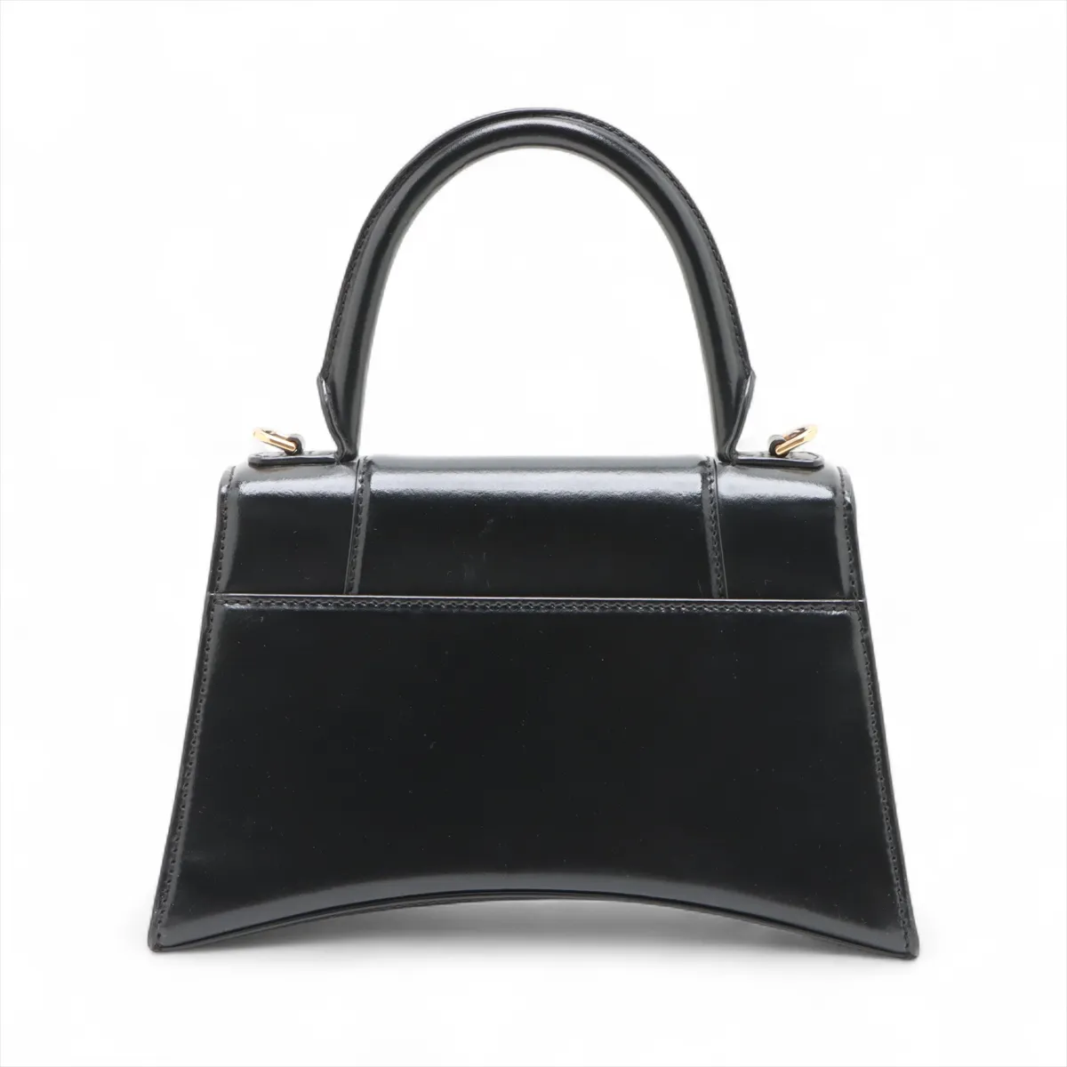 Hourglass Leather 2-Way Handbag, Black 593546 — view 2