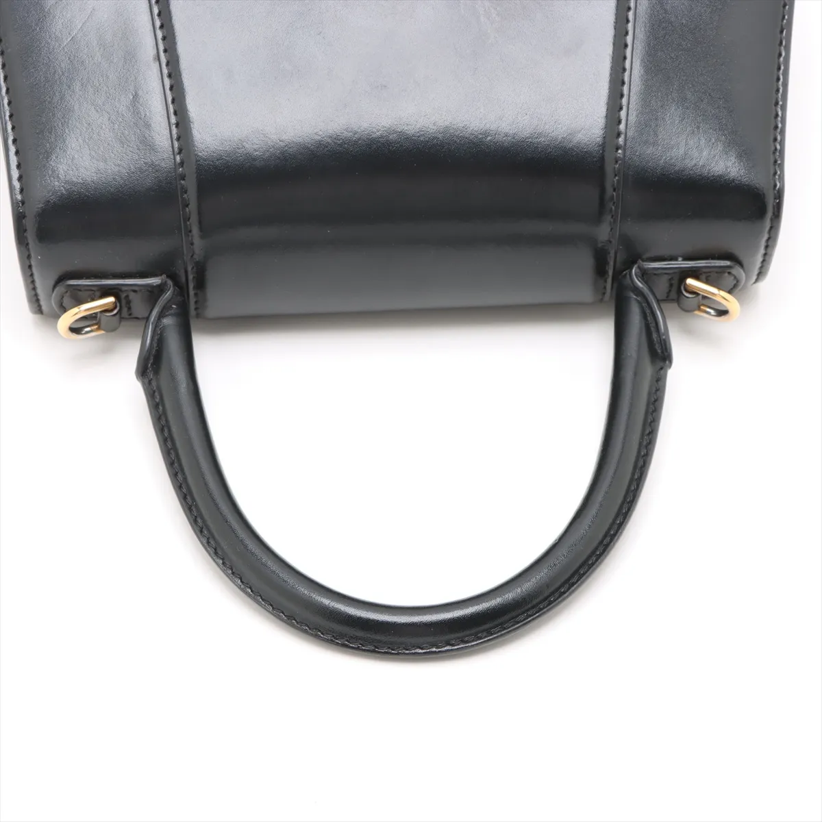 Hourglass Leather 2-Way Handbag, Black 593546 — view 5