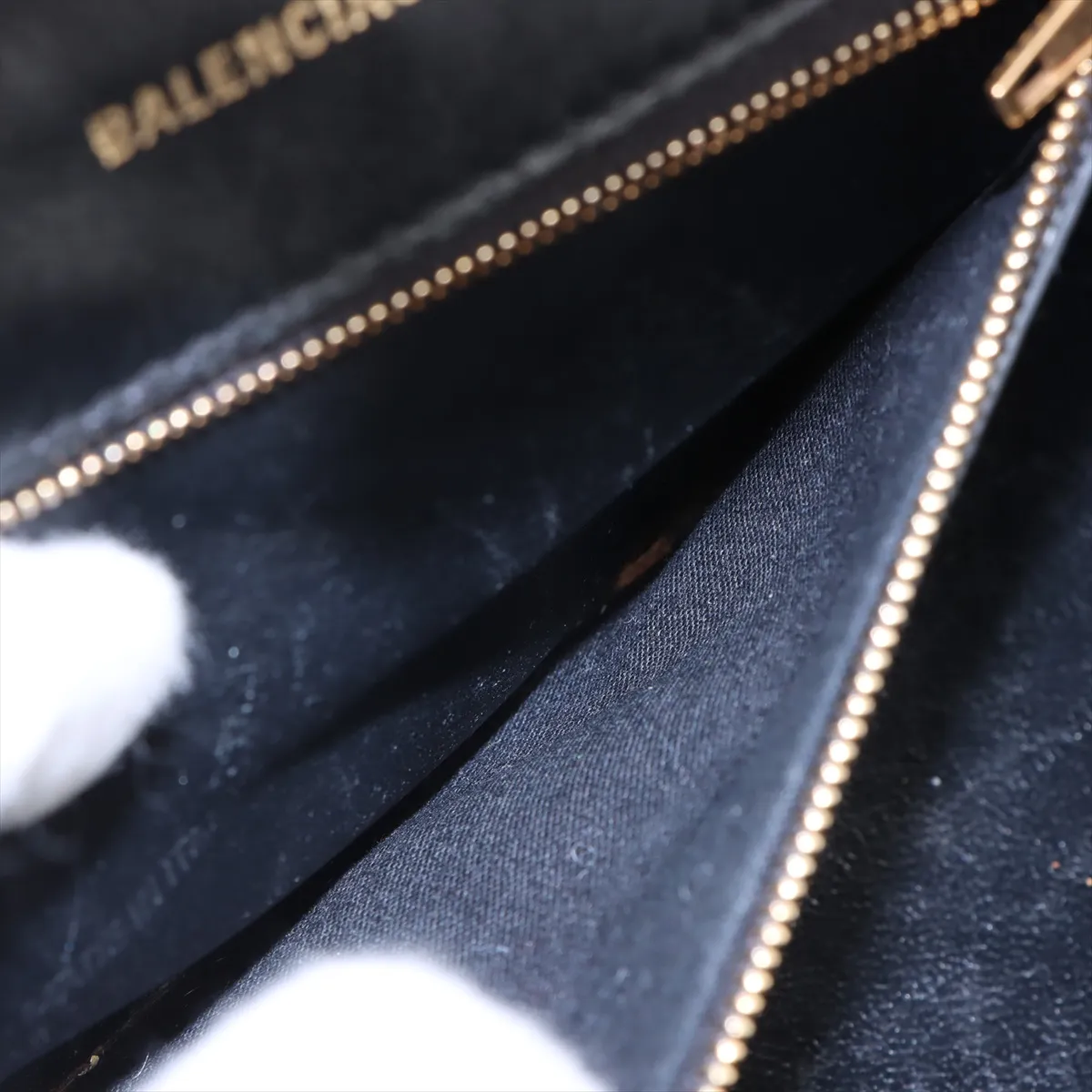 Hourglass Leather 2-Way Handbag, Black 593546 — view 9
