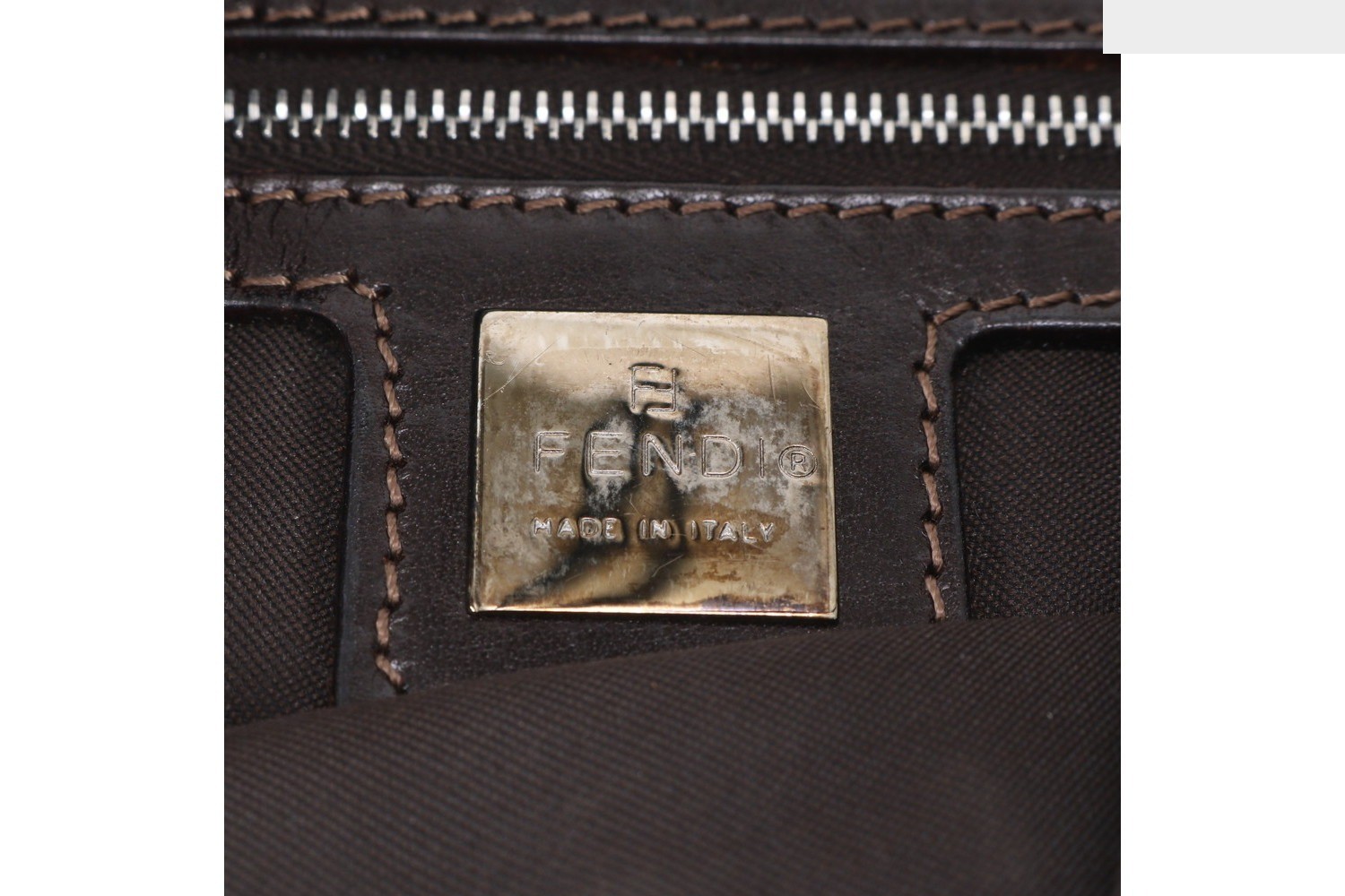 Leather denim shoulder bag — view 8