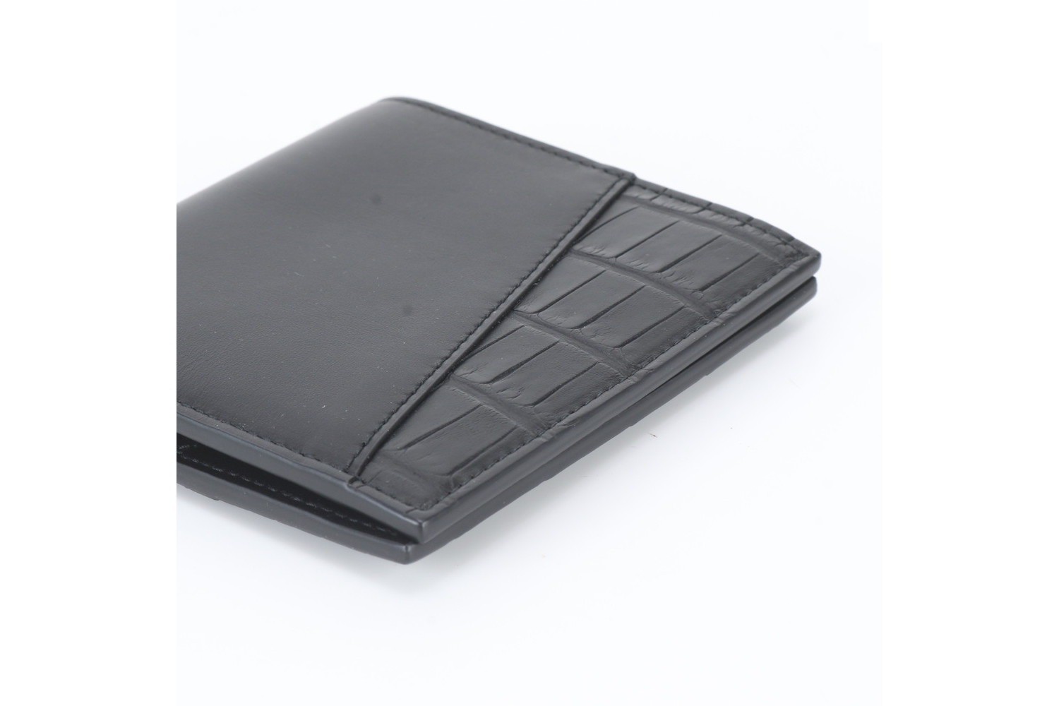 Crocodile leather bi-fold wallet — view 3