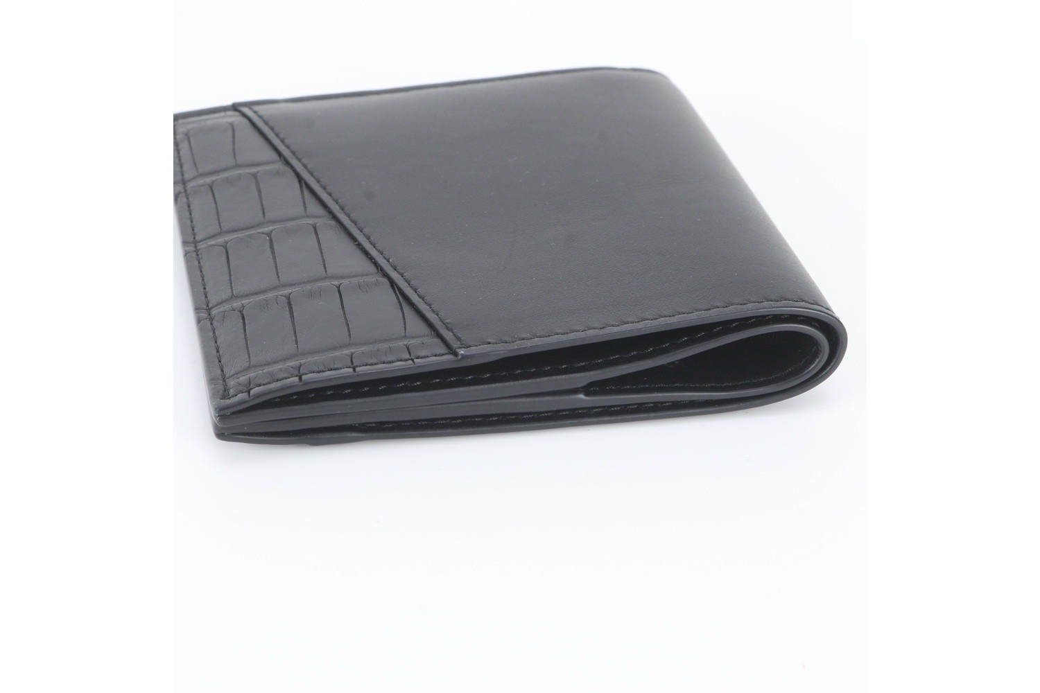 Crocodile leather bi-fold wallet — view 6