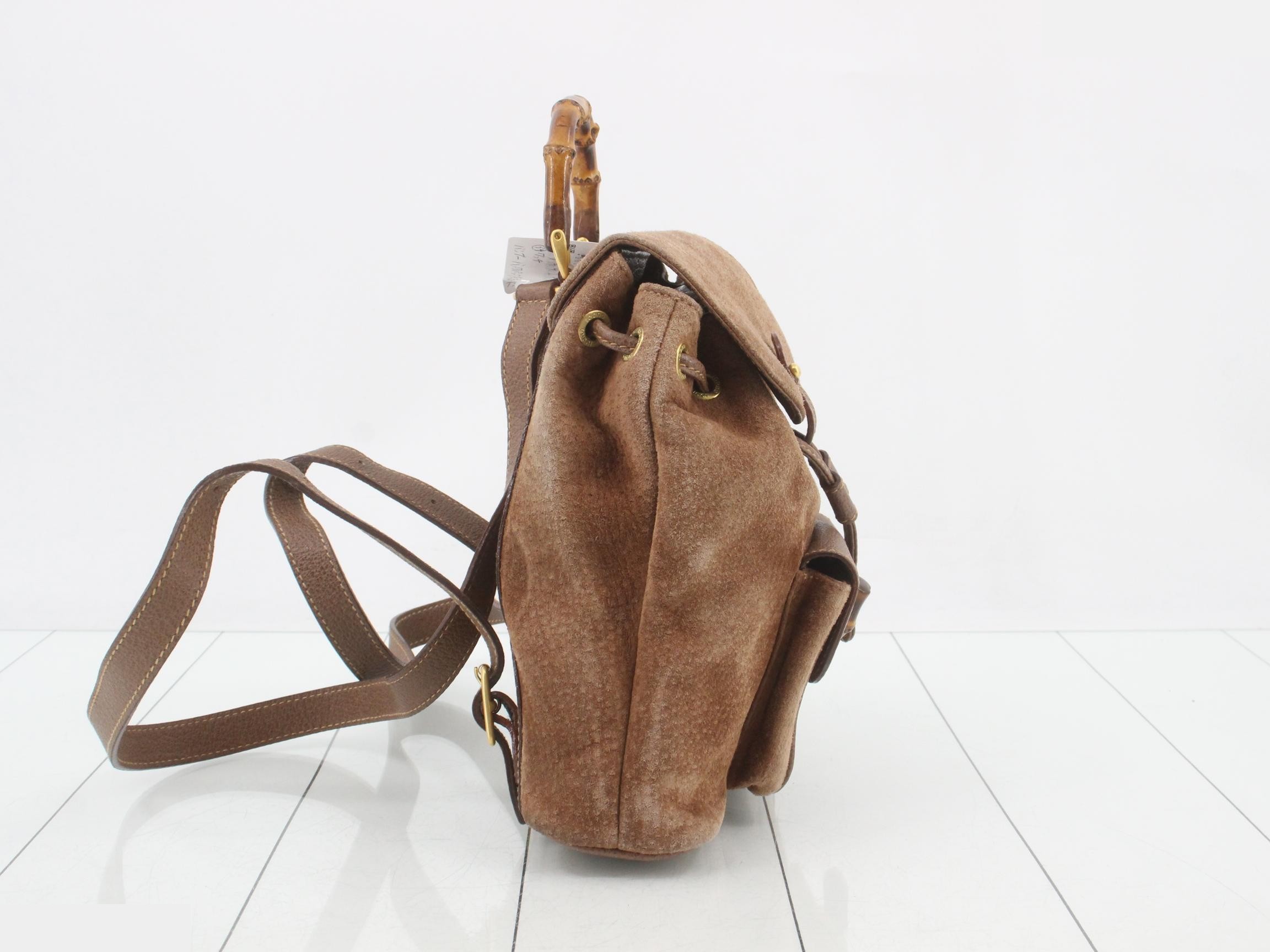 Backpack, brown suede — view 4